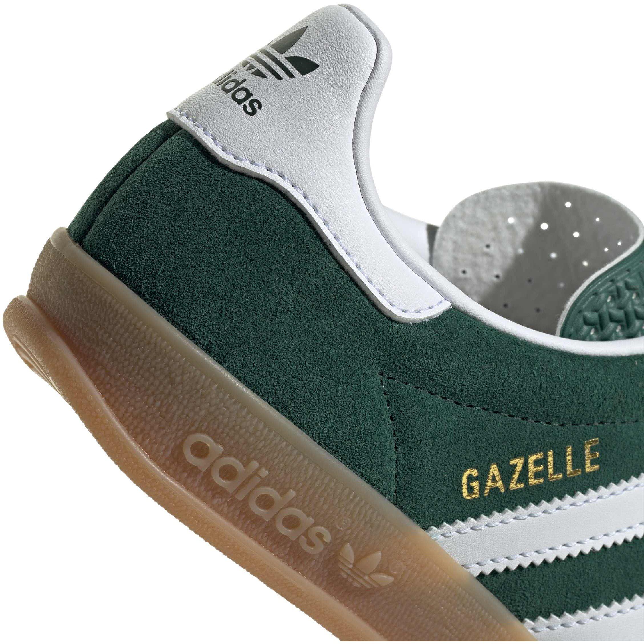 Cgreen/Ftwwht - adidas Originals - Kids' Gazelle Indoor Suede Low-Top Trainers - 7