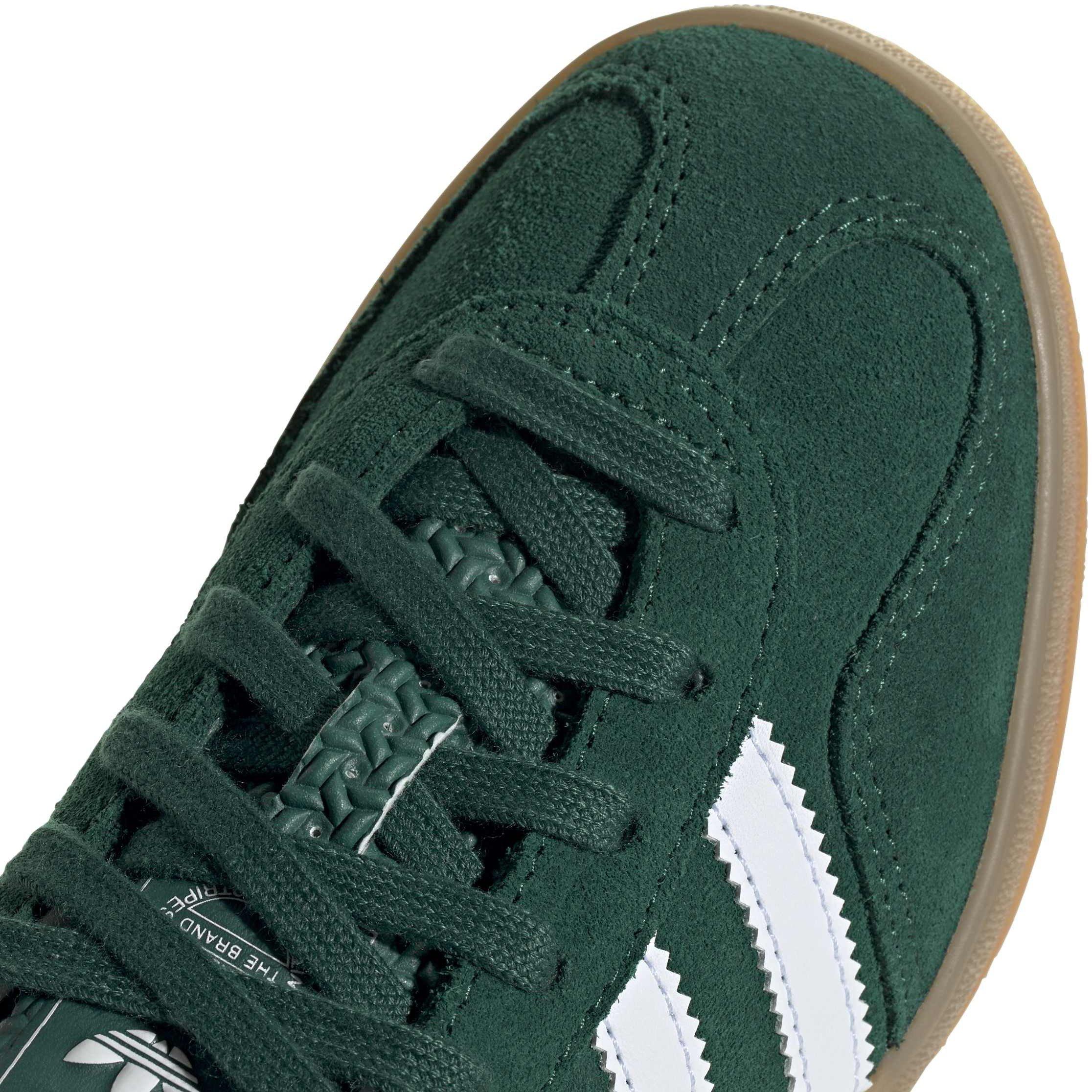 Cgreen/Ftwwht - adidas Originals - Kids' Gazelle Indoor Suede Low-Top Trainers - 8