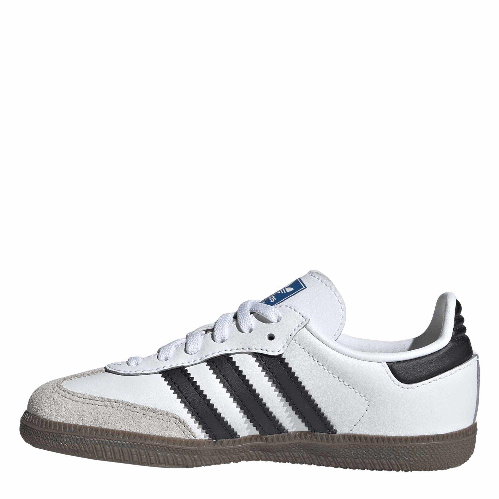 White - adidas Originals - Kids' Samba OG Comfort EL Leather Low-Top Trainers - 2