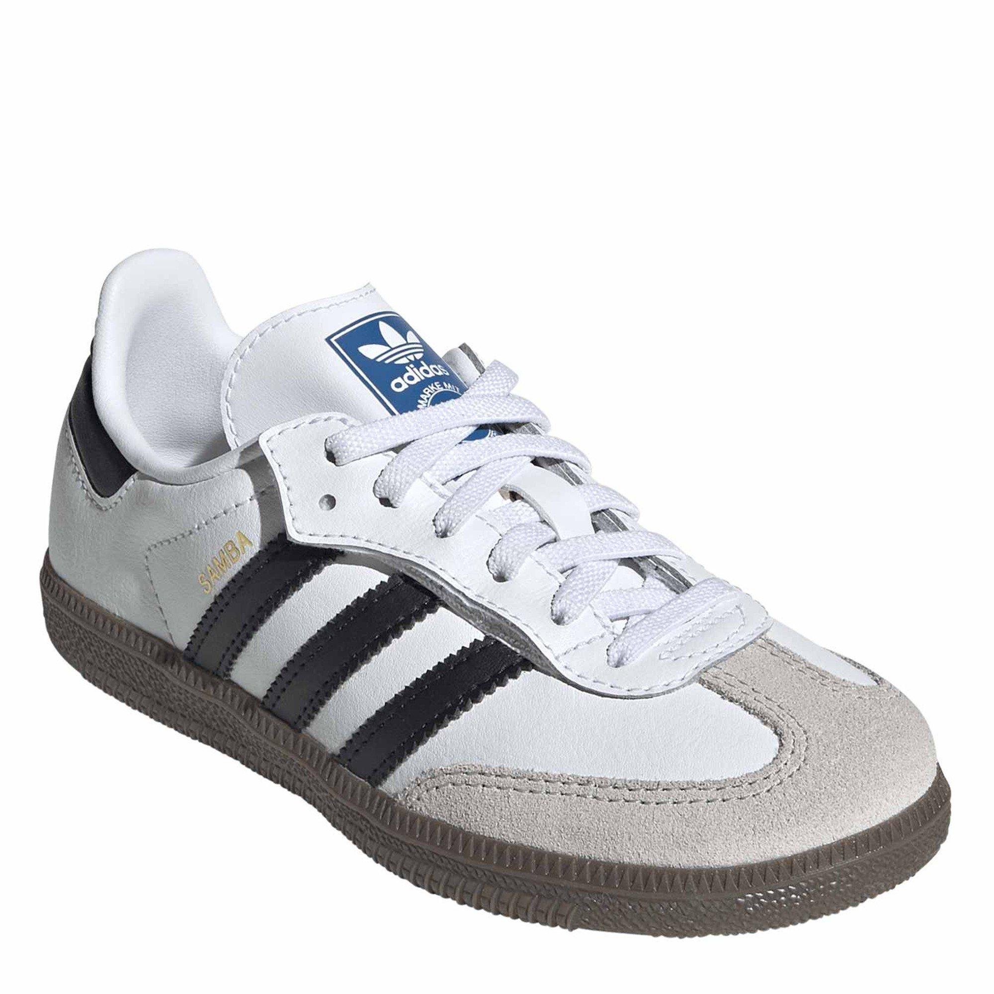 White - adidas Originals - Kids' Samba OG Comfort EL Leather Low-Top Trainers - 3