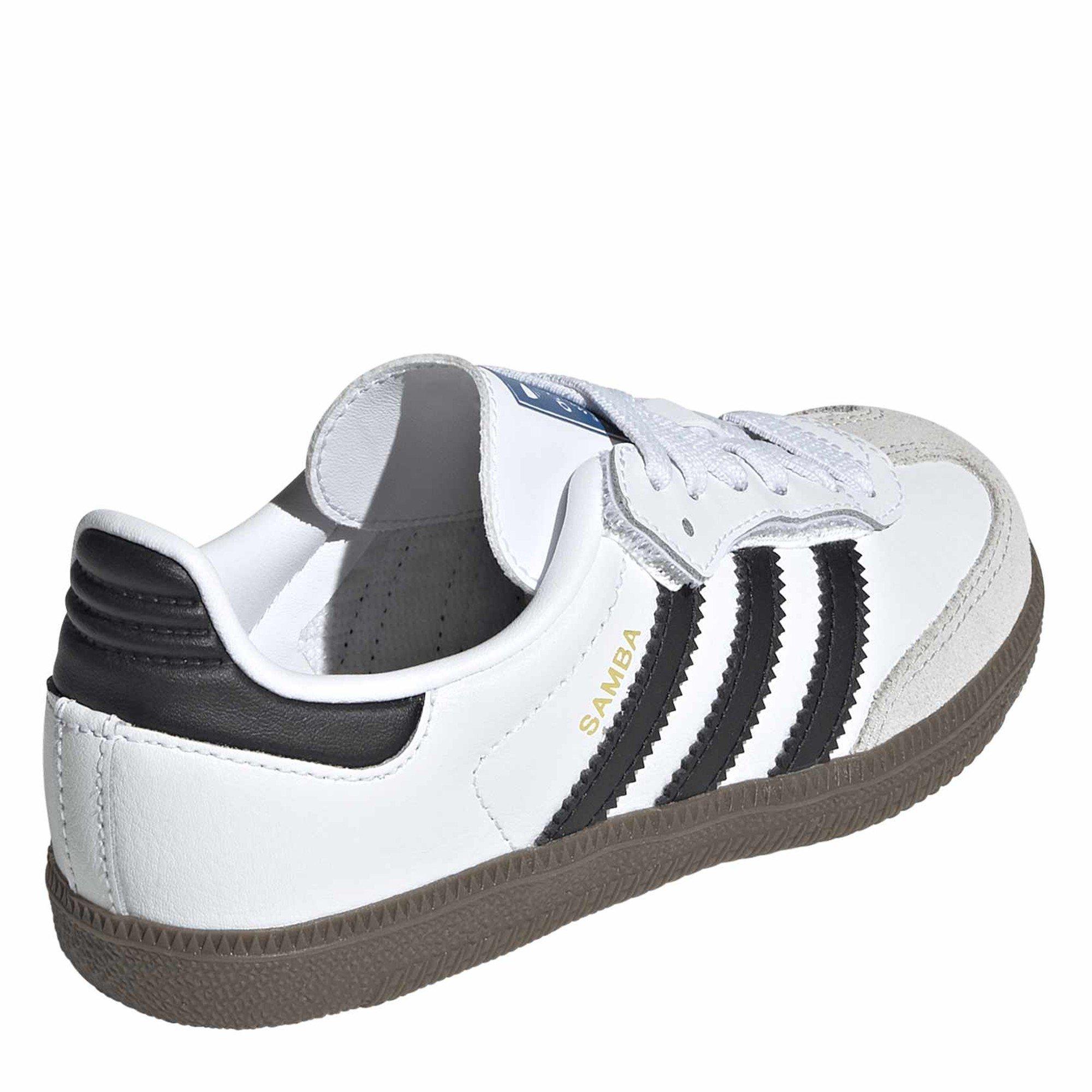 White - adidas Originals - Kids' Samba OG Comfort EL Leather Low-Top Trainers - 4