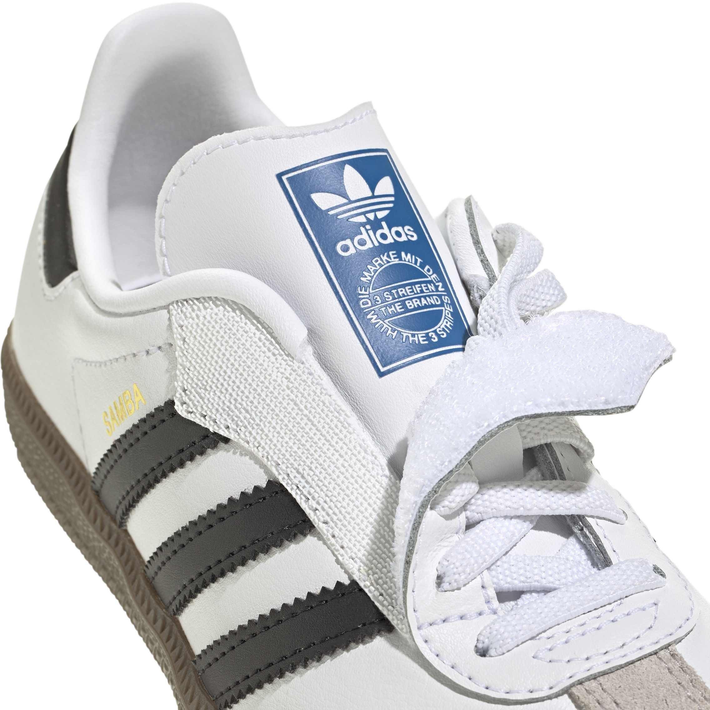 White - adidas Originals - Kids' Samba OG Comfort EL Leather Low-Top Trainers - 9