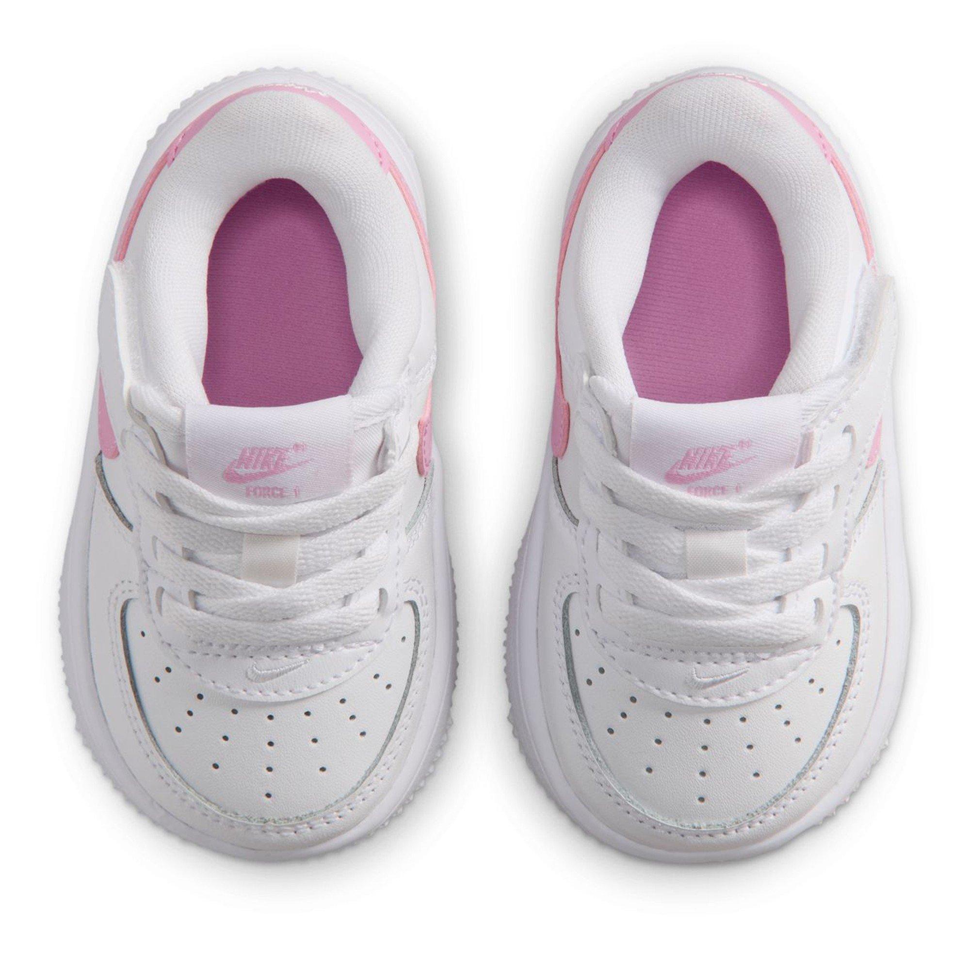White/Pink - Nike - Kids' Air Force 1 EasyOn Leather Runners - 5