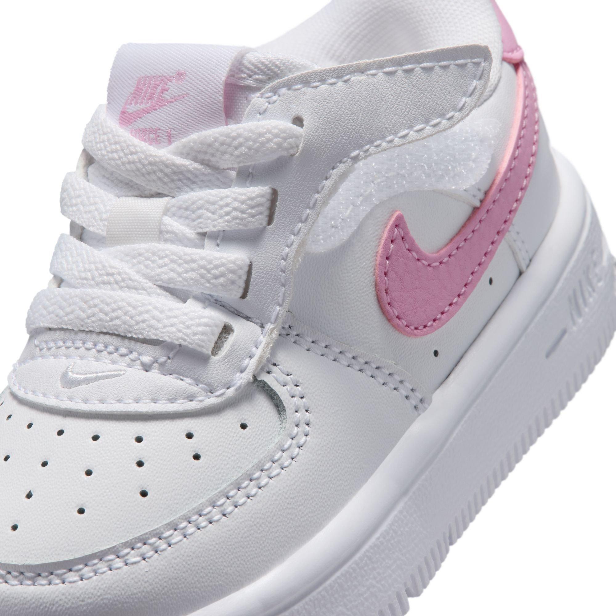 White/Pink - Nike - Kids' Air Force 1 EasyOn Leather Runners - 7
