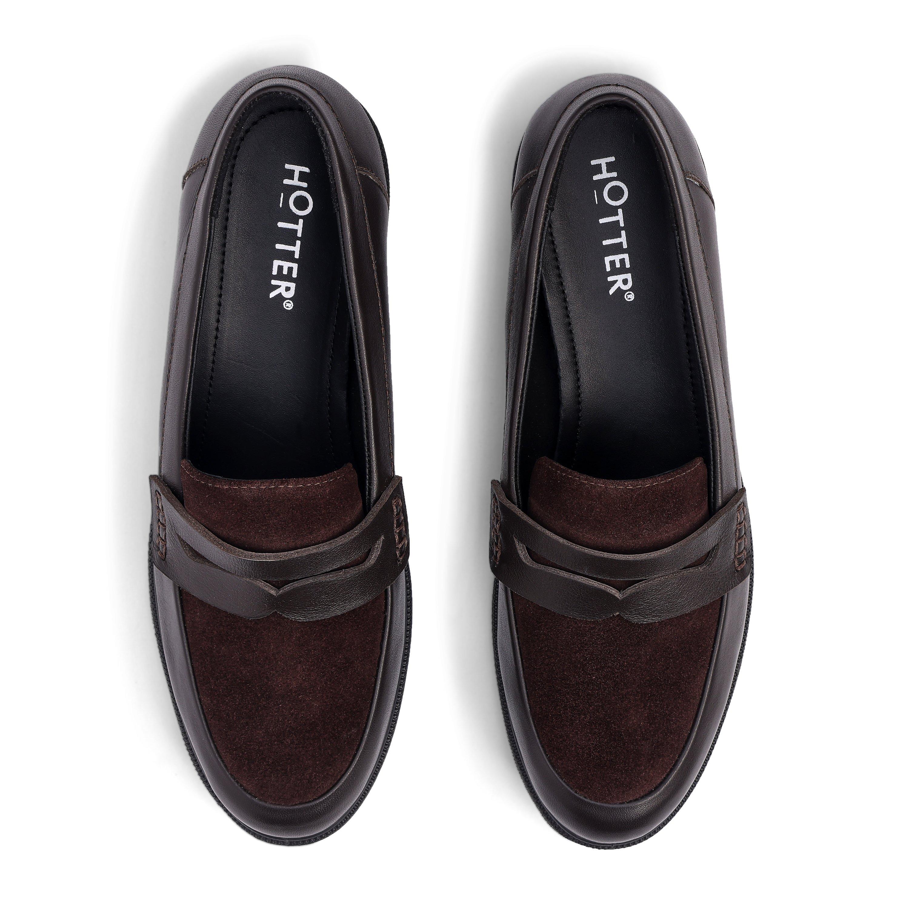 Chocolate - Hotter - Dorset Wide Fit Loafers - 3