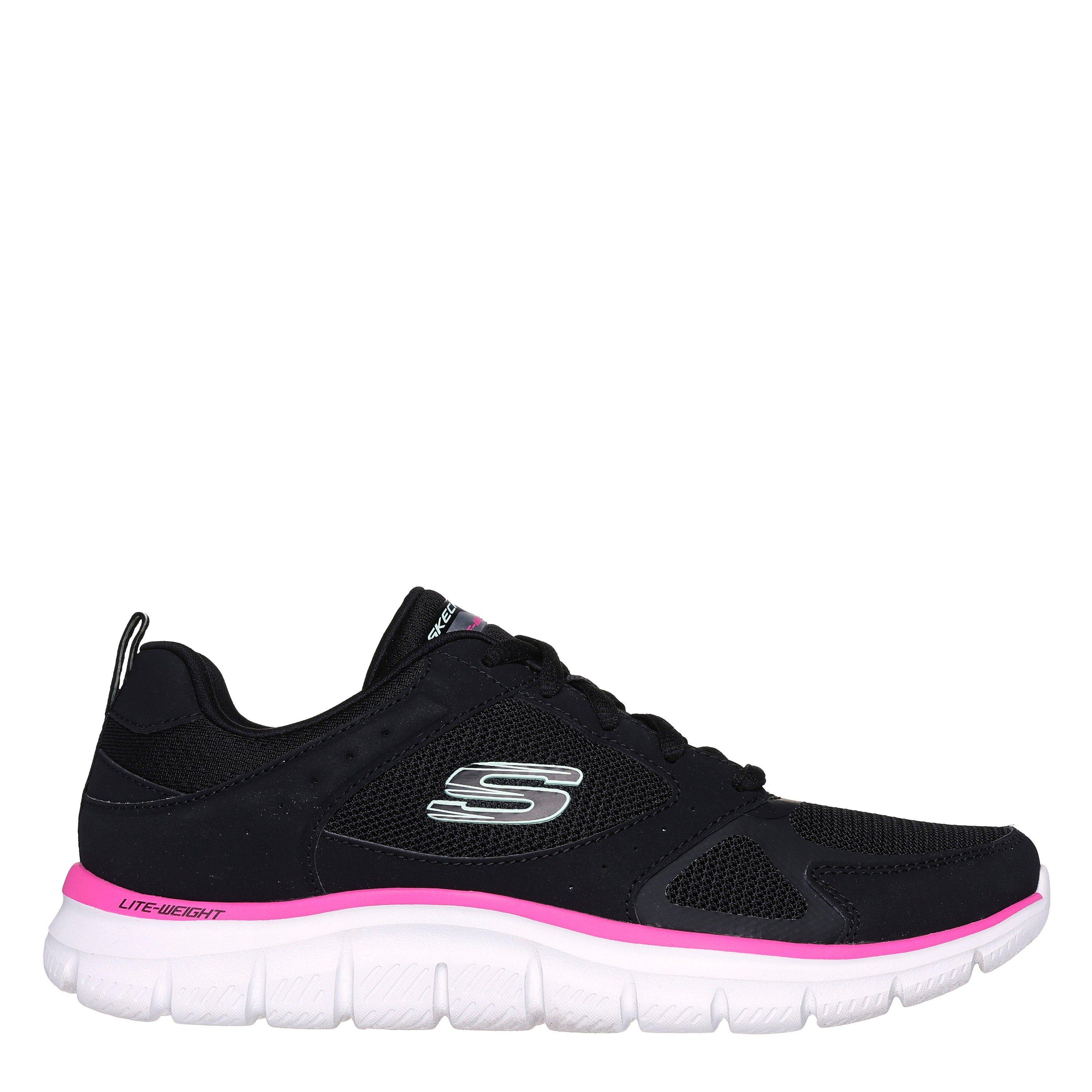Skechers  Kids' Track Slip On Trainers - Black/Pink - C5 (21.5)