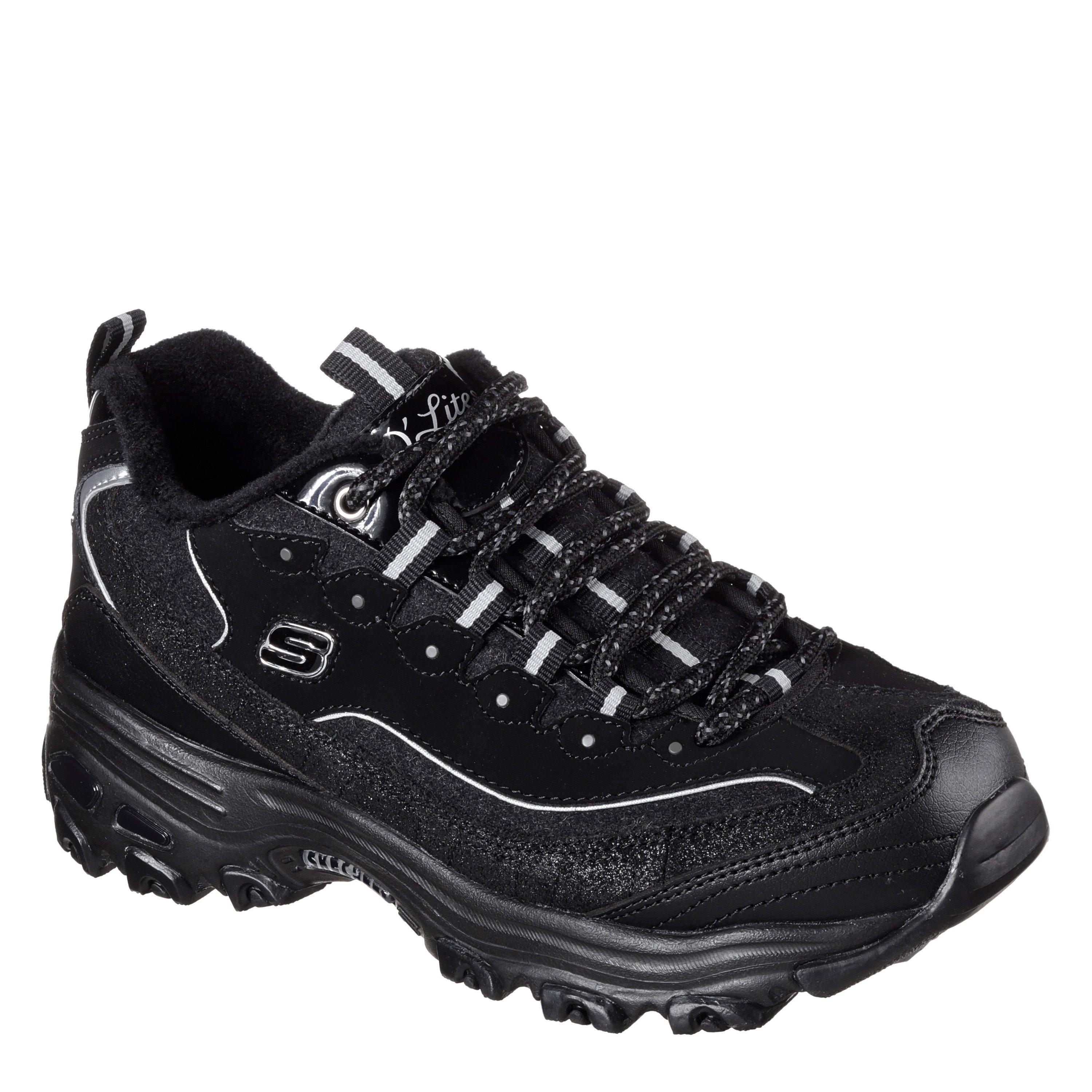 Black/Black - Skechers - Kids' D .0 Classic Low-Top Trainers
