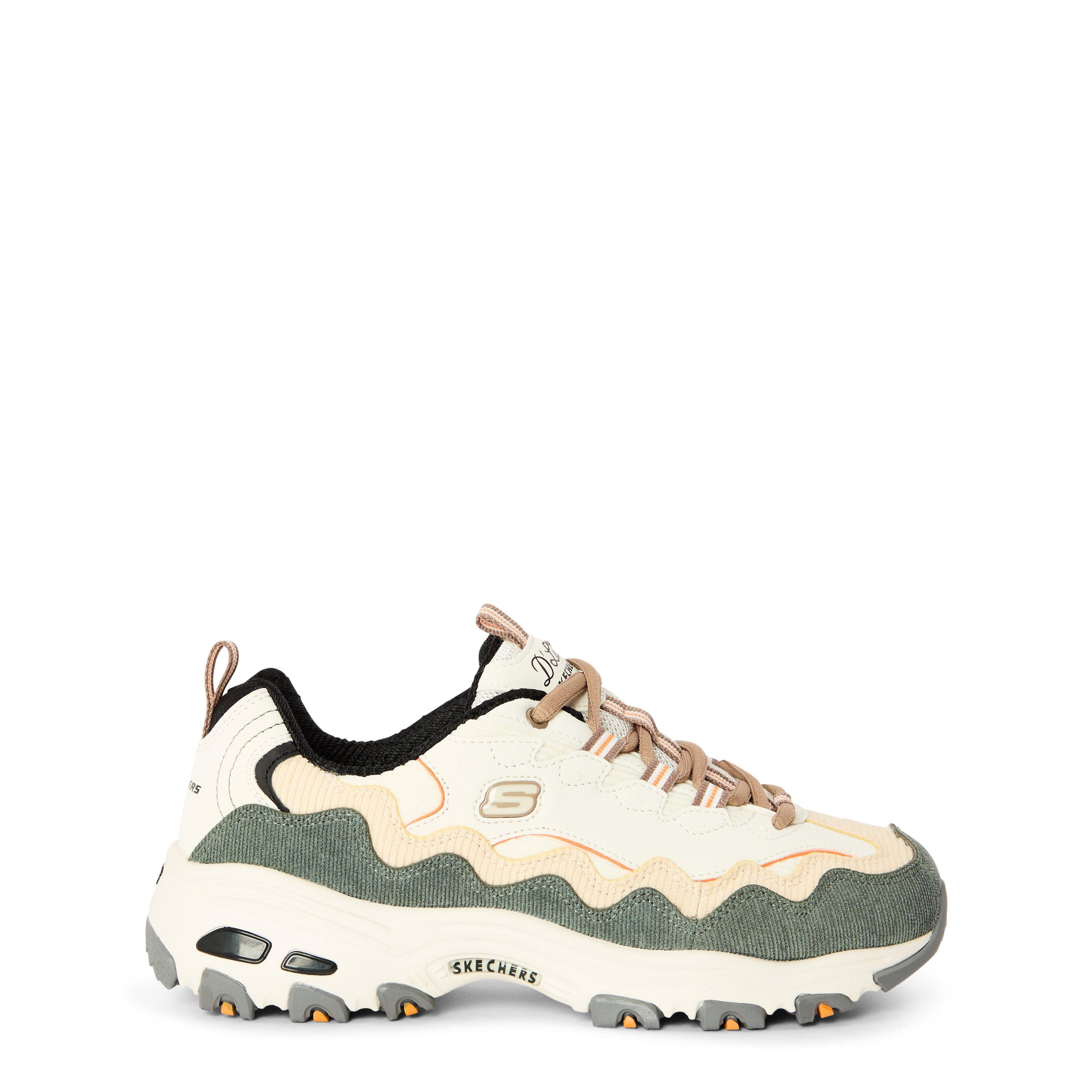 Off White/Green - Skechers - Kids' D .0 Classic Low-Top Trainers - 1