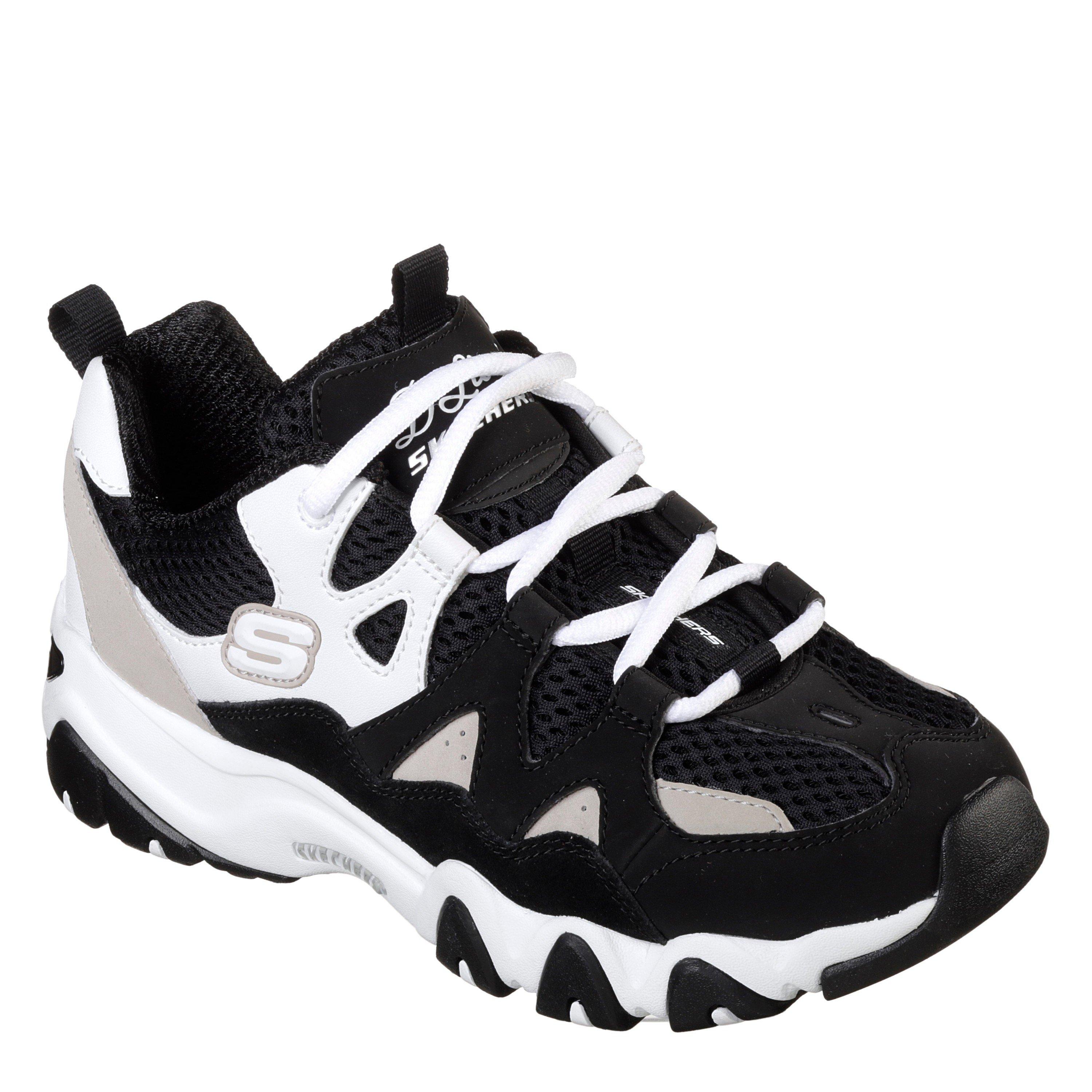 Black/White - Skechers - Kids' D .0 Slip On Trainers