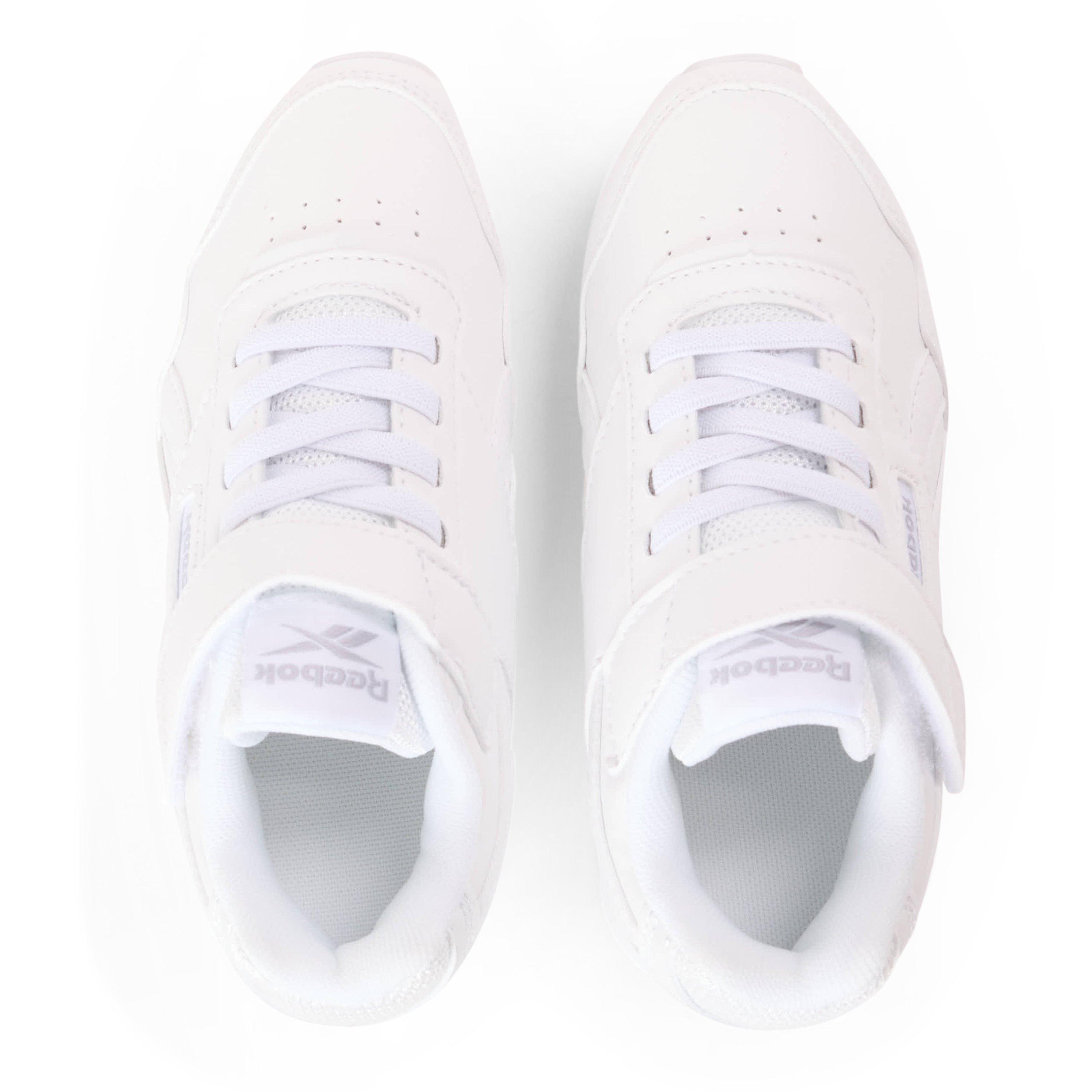 White/Cdgry - Reebok - Kids' Glide Elastic and Top Strap Trainers - 4