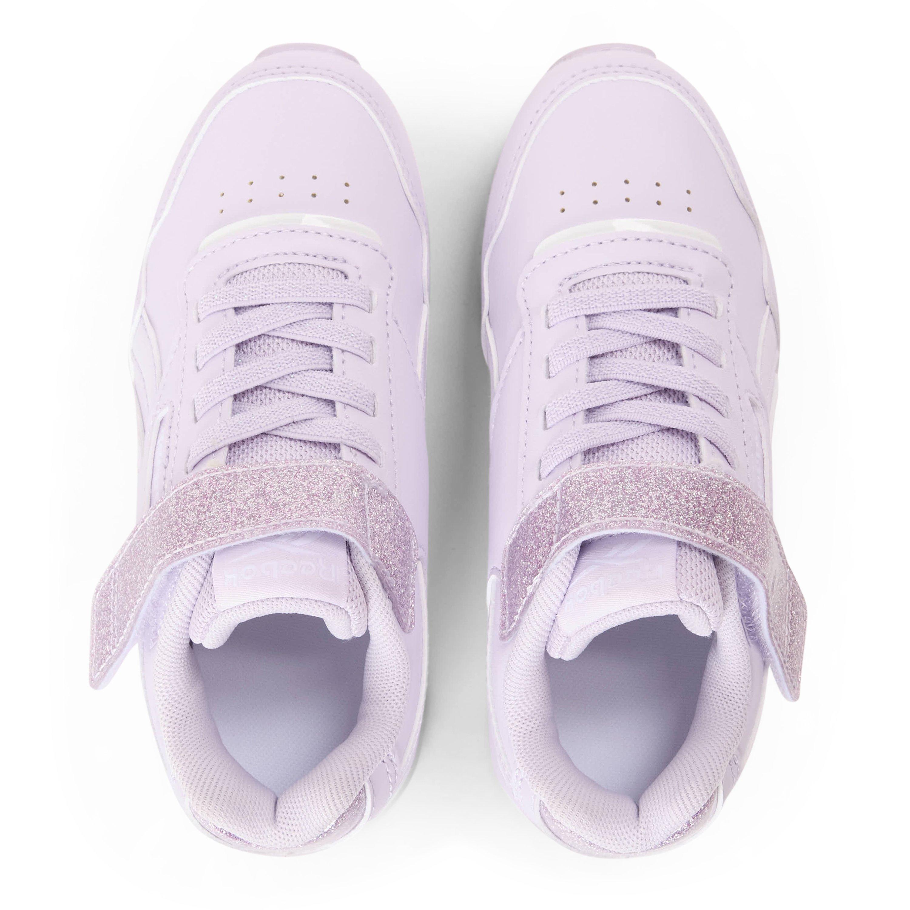 Gleam/White - Reebok - Kids' Glide Elastic Lace and Strap Trainers - 4