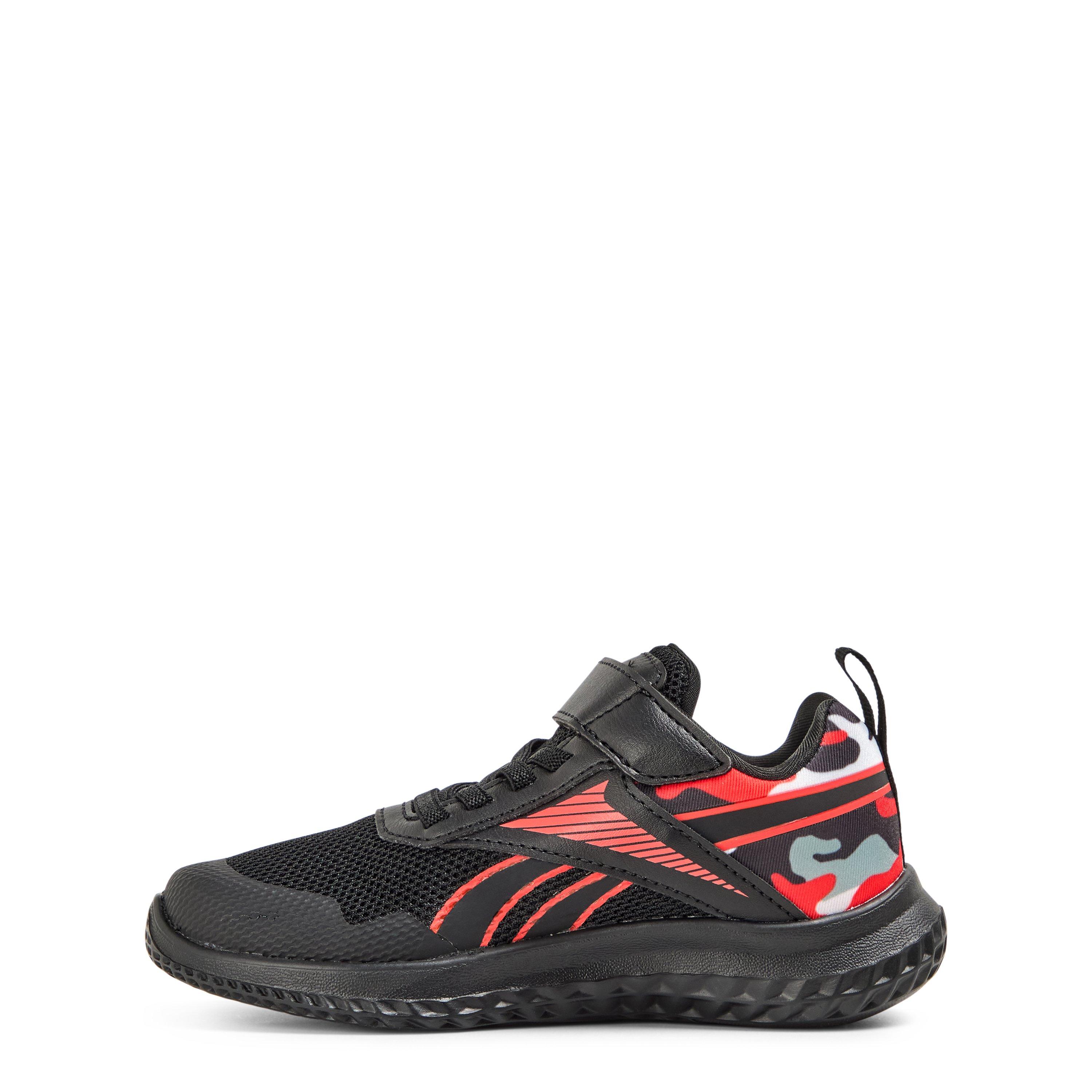 Black/Energyred - Reebok - Kids' Rush Runner 5 Elastic Lace & Top Strap Trainers - 2