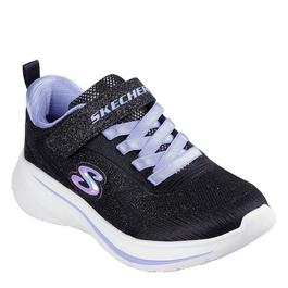 Skechers Skechers Gore And Strap Sparkle Mesh Sneaker Low-Top Trainers Girls