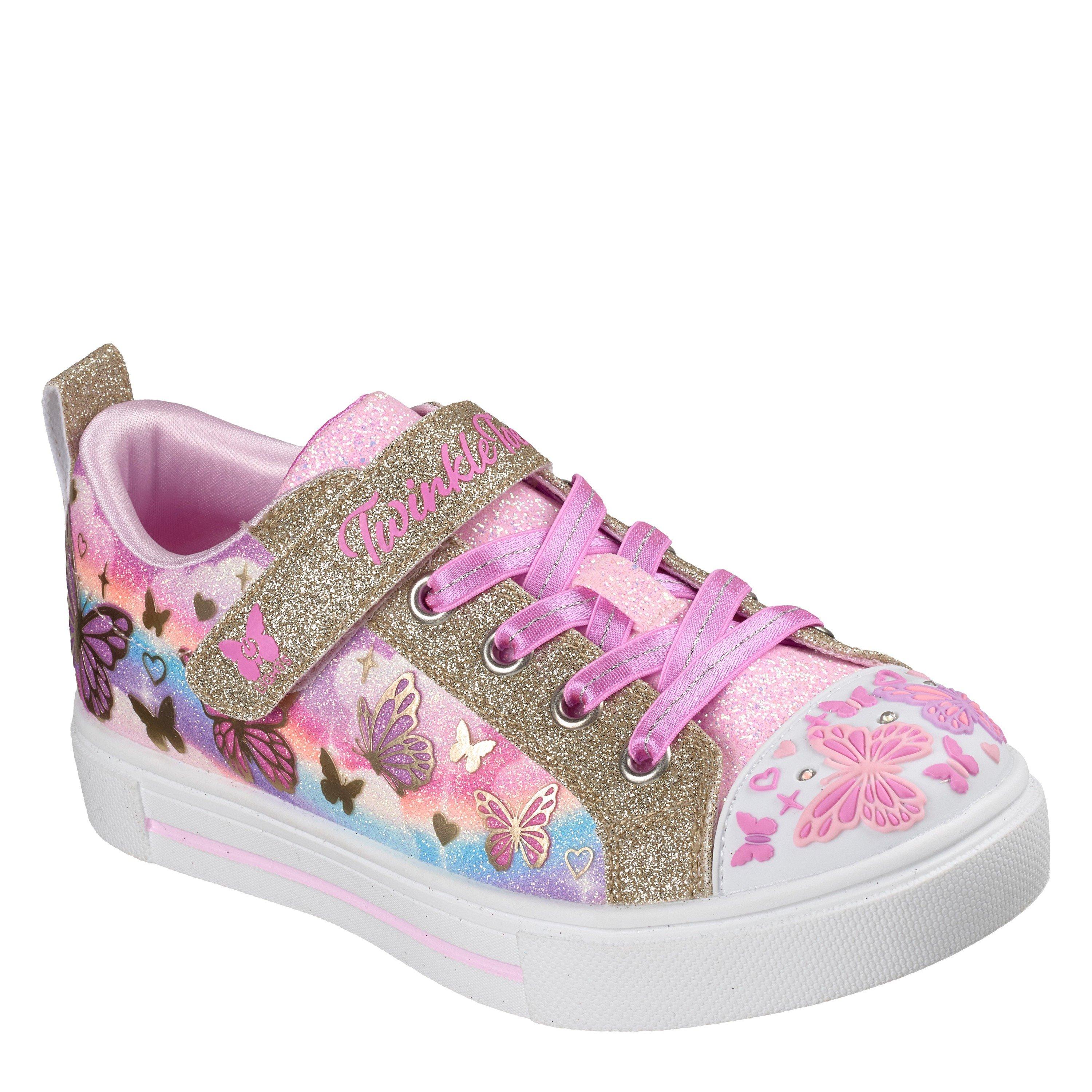 Pink - Skechers - Kids' Twinkle Sparks Low-Top Trainers - 3