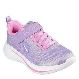 Skechers Skechers Gore And Strap Sparkle Mesh Sneaker Low-Top Trainers Girls