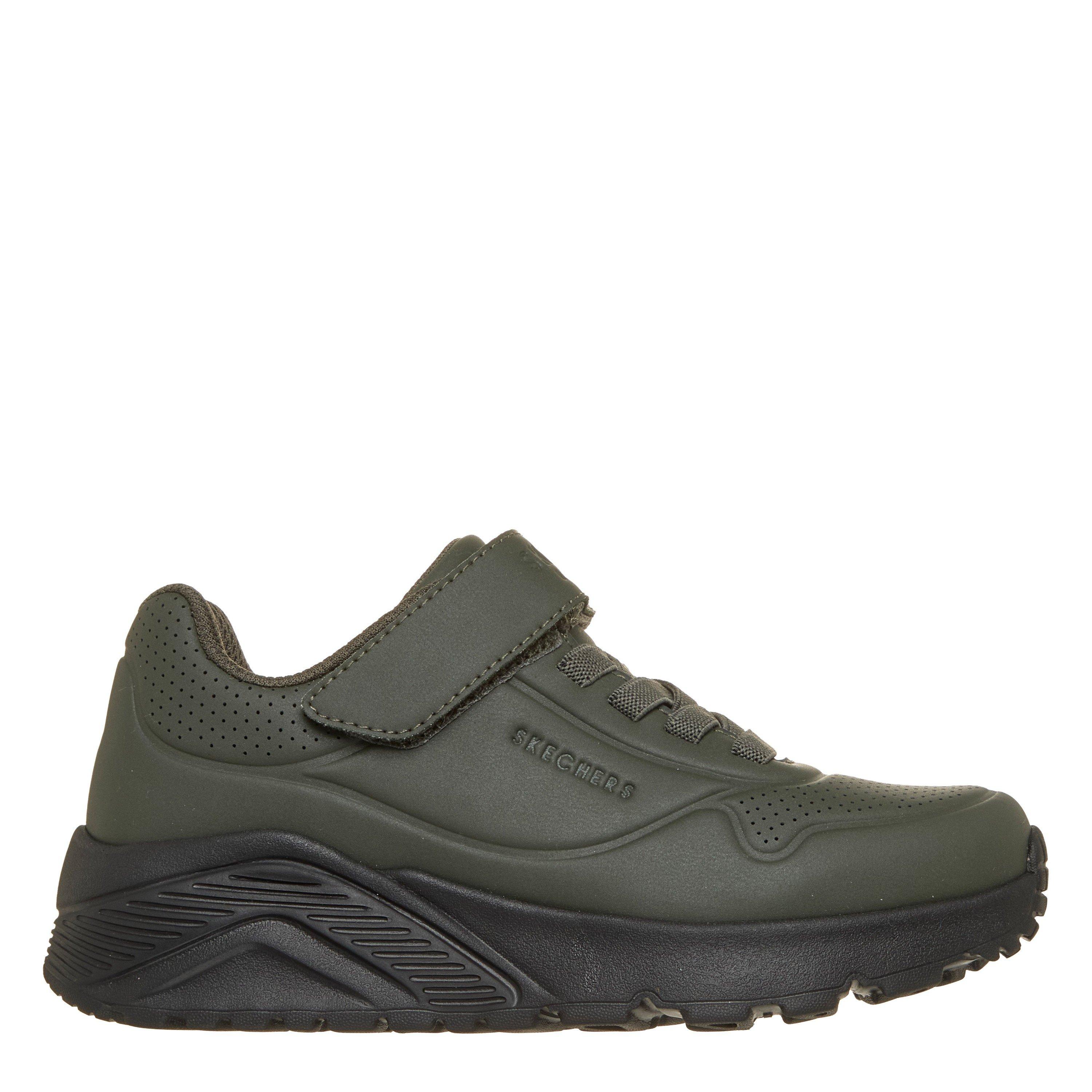 Olive/Black - Skechers - Kids' Uno Lite Low-Top Trainers - 1