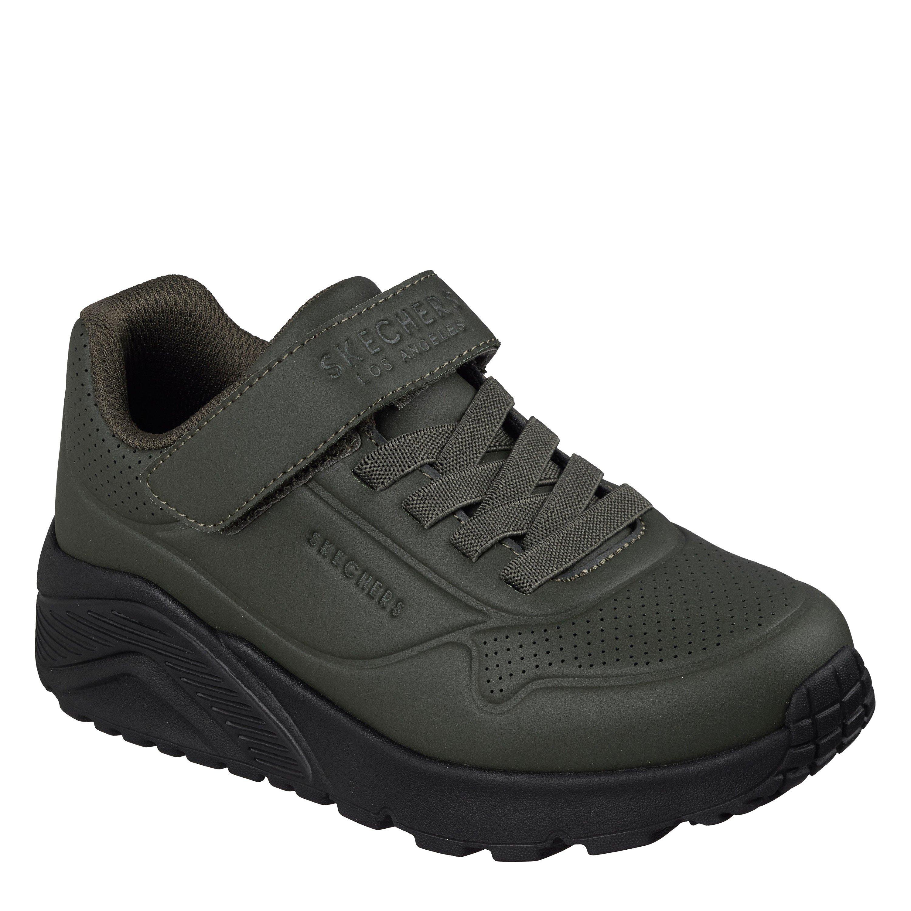 Olive/Black - Skechers - Kids' Uno Lite Low-Top Trainers - 3