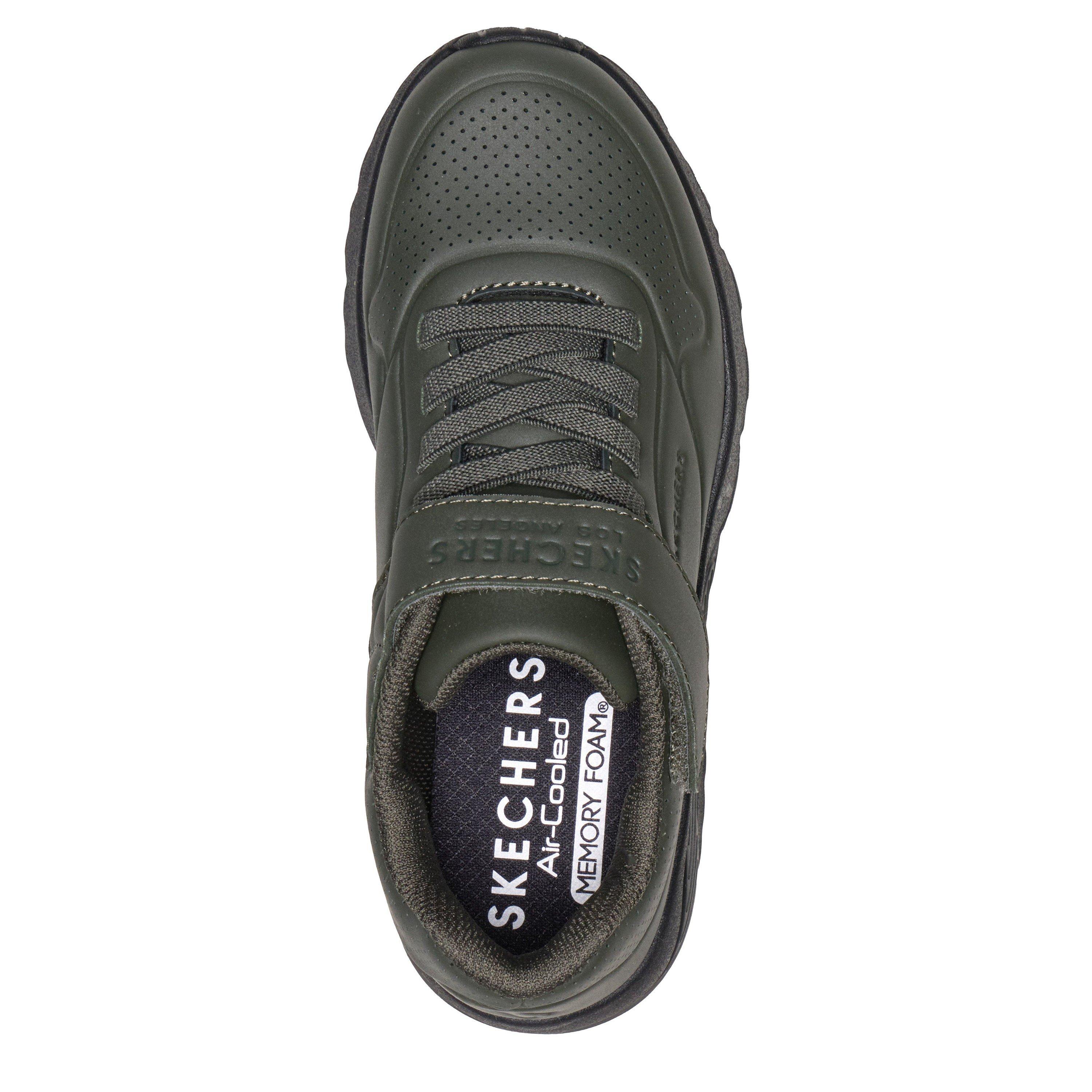 Olive/Black - Skechers - Kids' Uno Lite Low-Top Trainers - 4