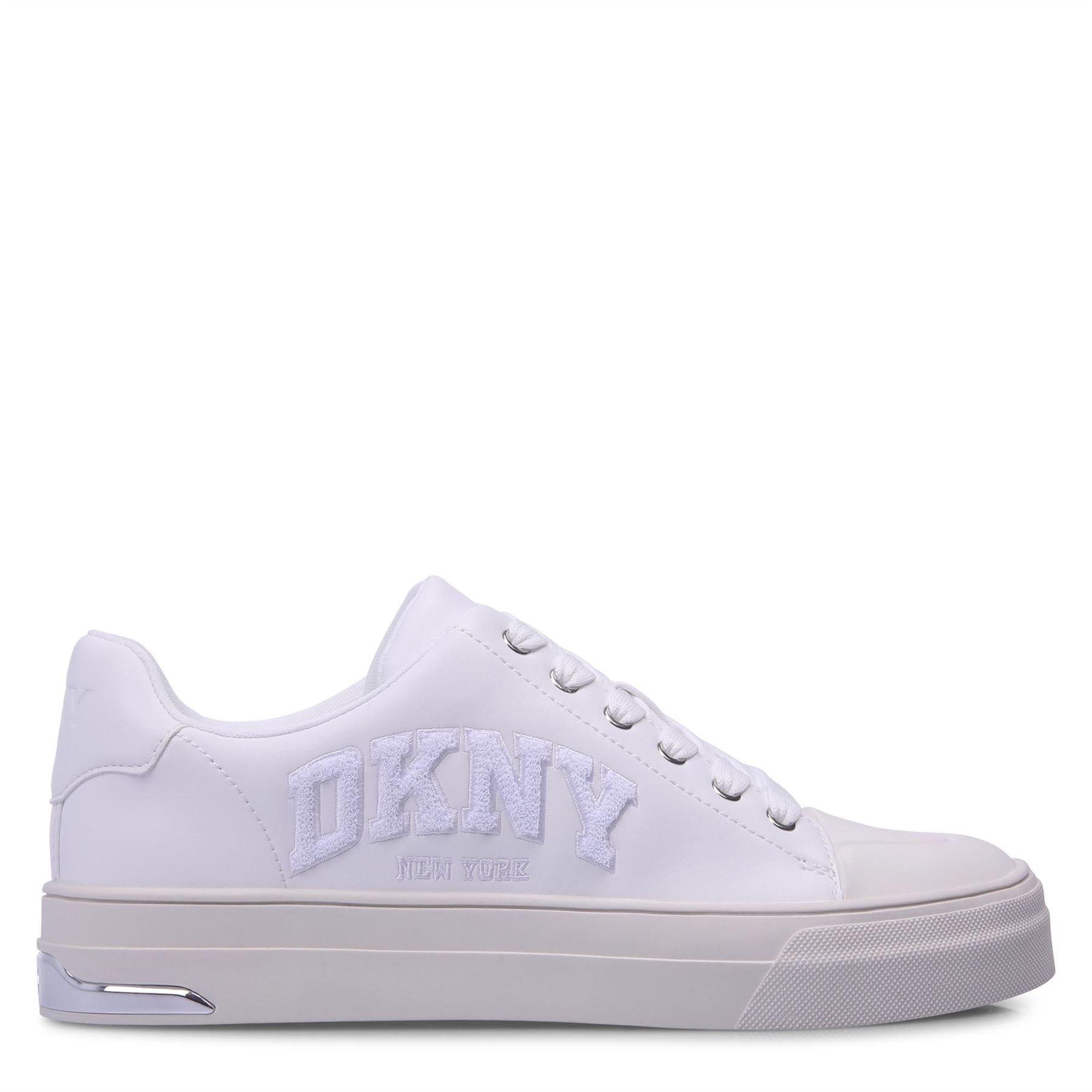 White - DKNY - York Lace Up Trainers - 1