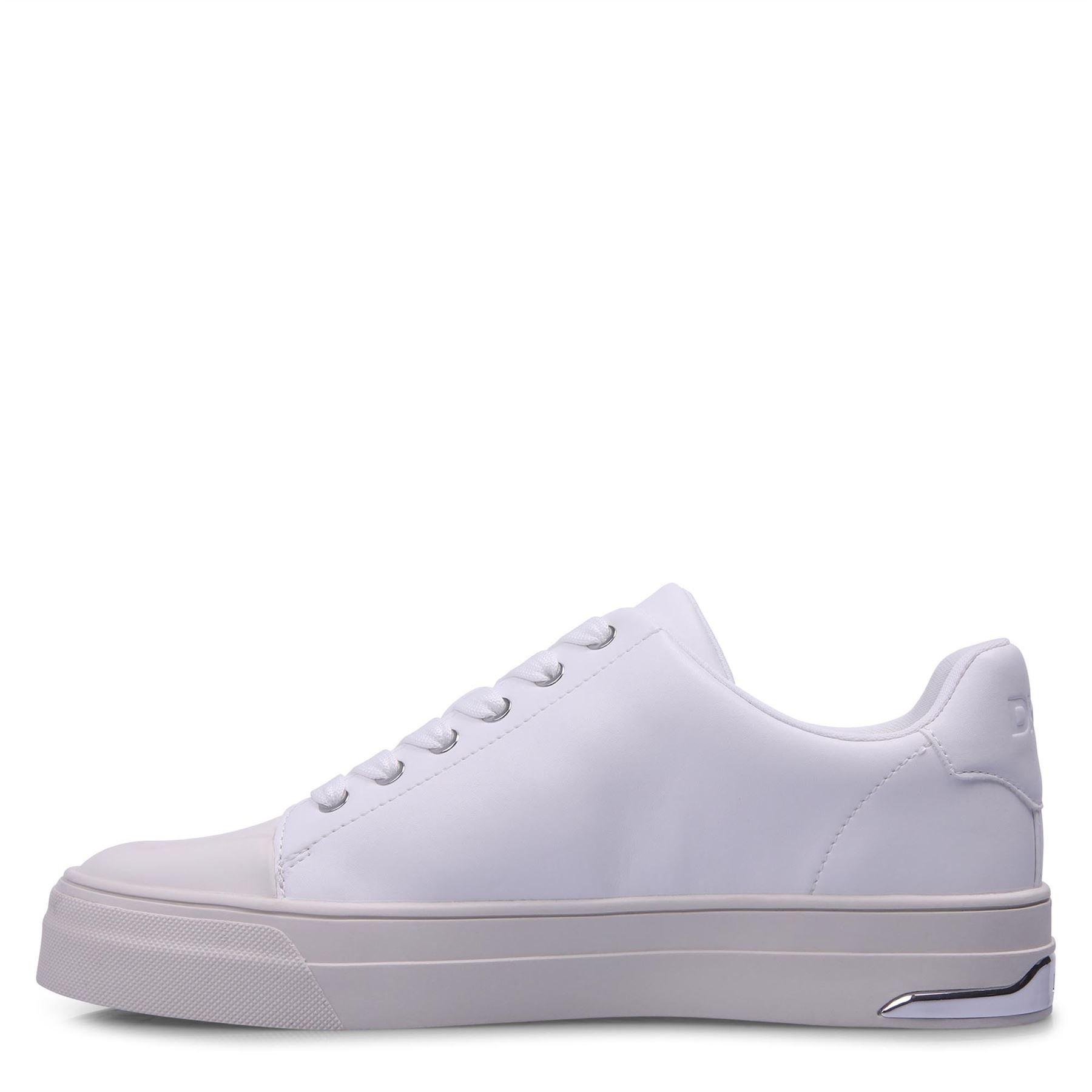 White - DKNY - York Lace Up Trainers - 2