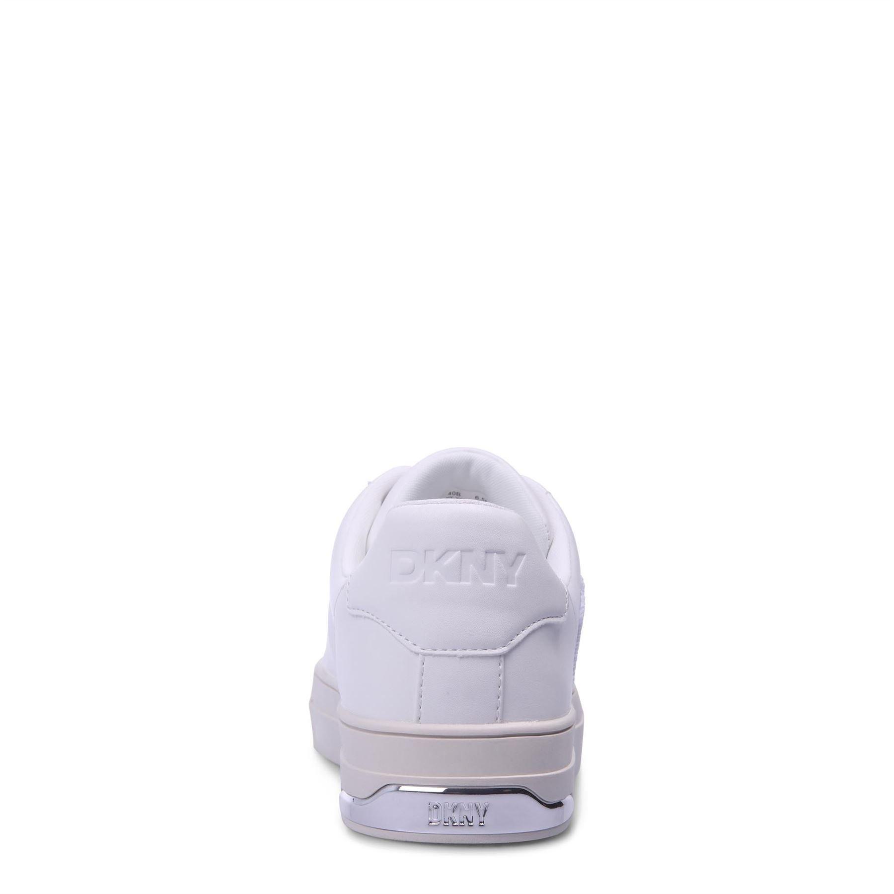White - DKNY - York Lace Up Trainers - 5