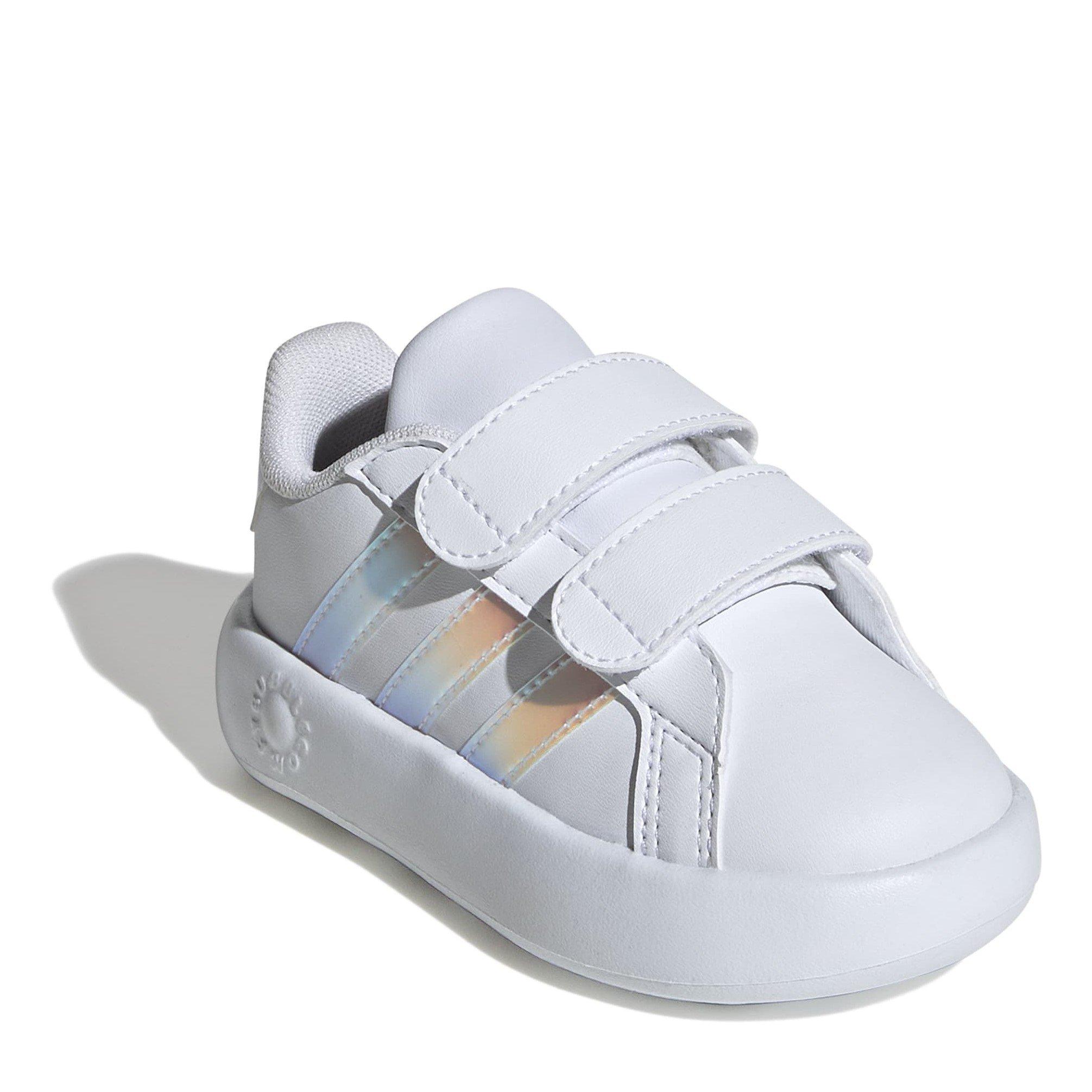 Branco/Iridescente - adidas - Grand Court 2.0 Shoes Infant Girls - 3