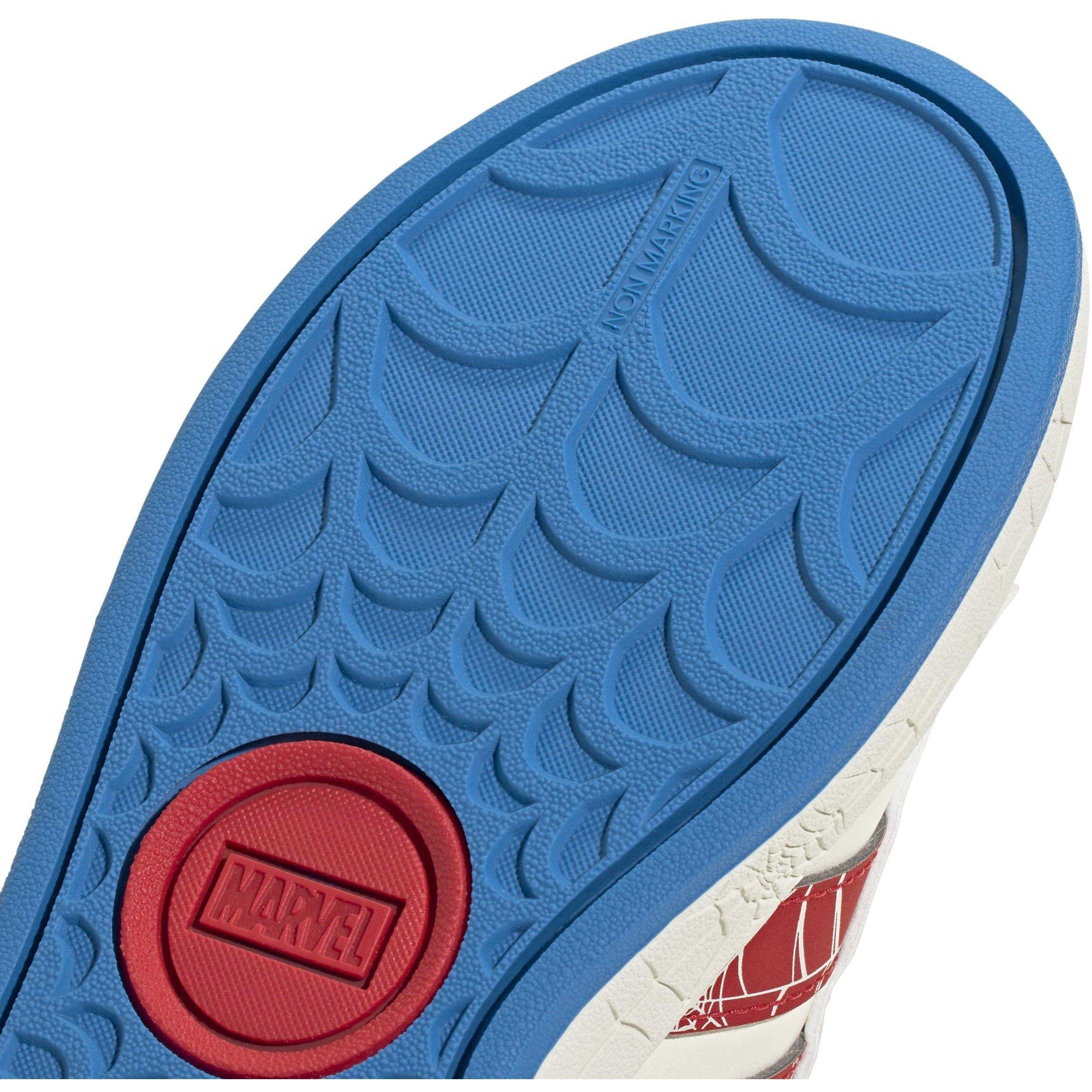 Cloud White/Pur - adidas - Kids' Grand Court Spider-Man Low-Top Trainers - 9