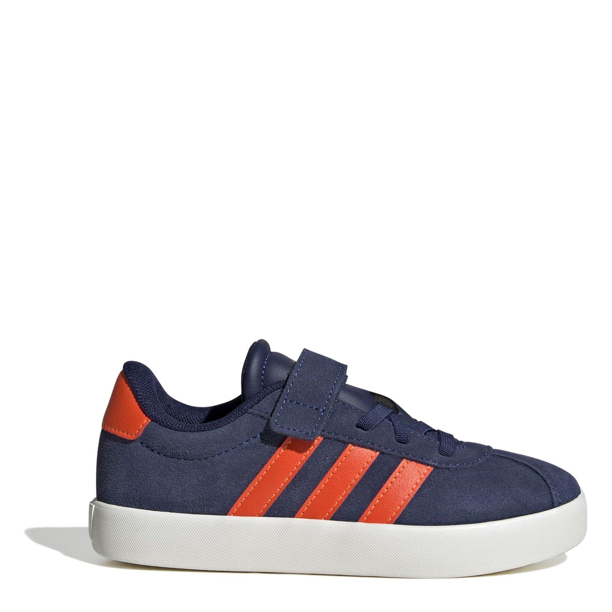 Adidas Boys Vl Court 3.0 Shoes Child - Drk Blue/Orange - C12 (30.5)