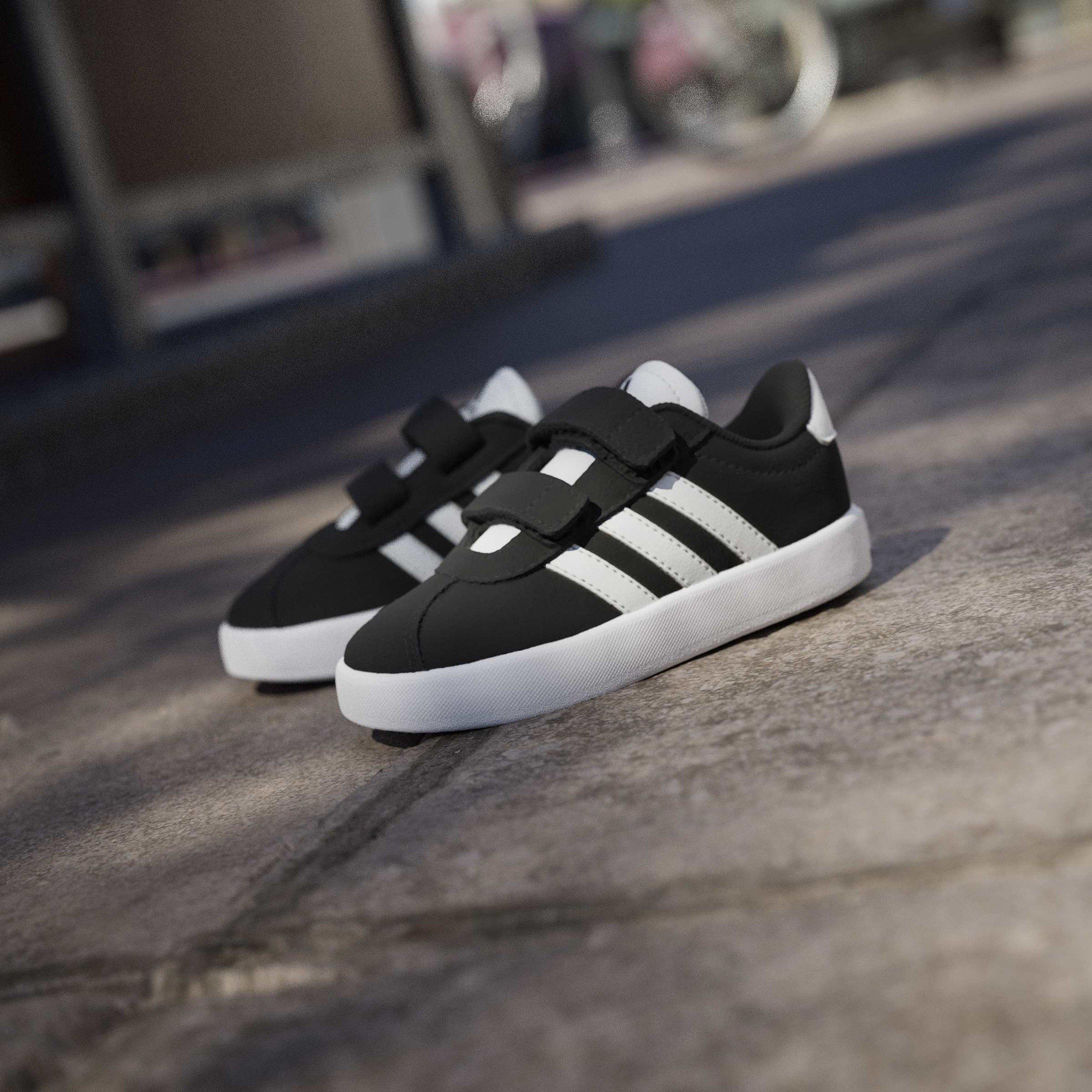 Schwarz/Weiß - adidas - VL Court 3.0 Infants Shoes - 14