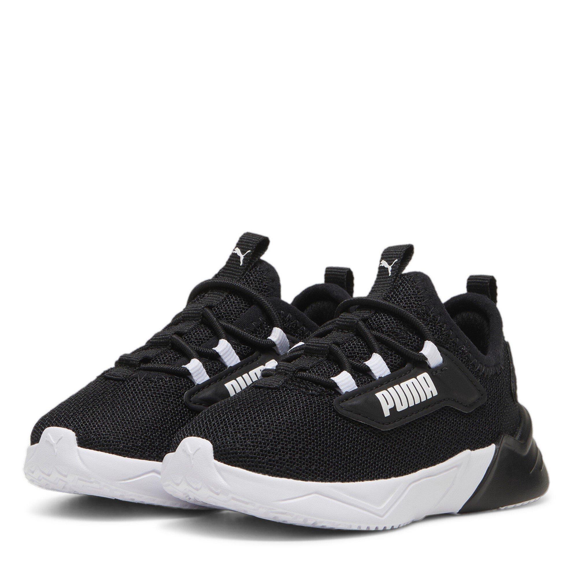 Puma  Kids' Retaliate Trainers - Black/White - C8 (25)