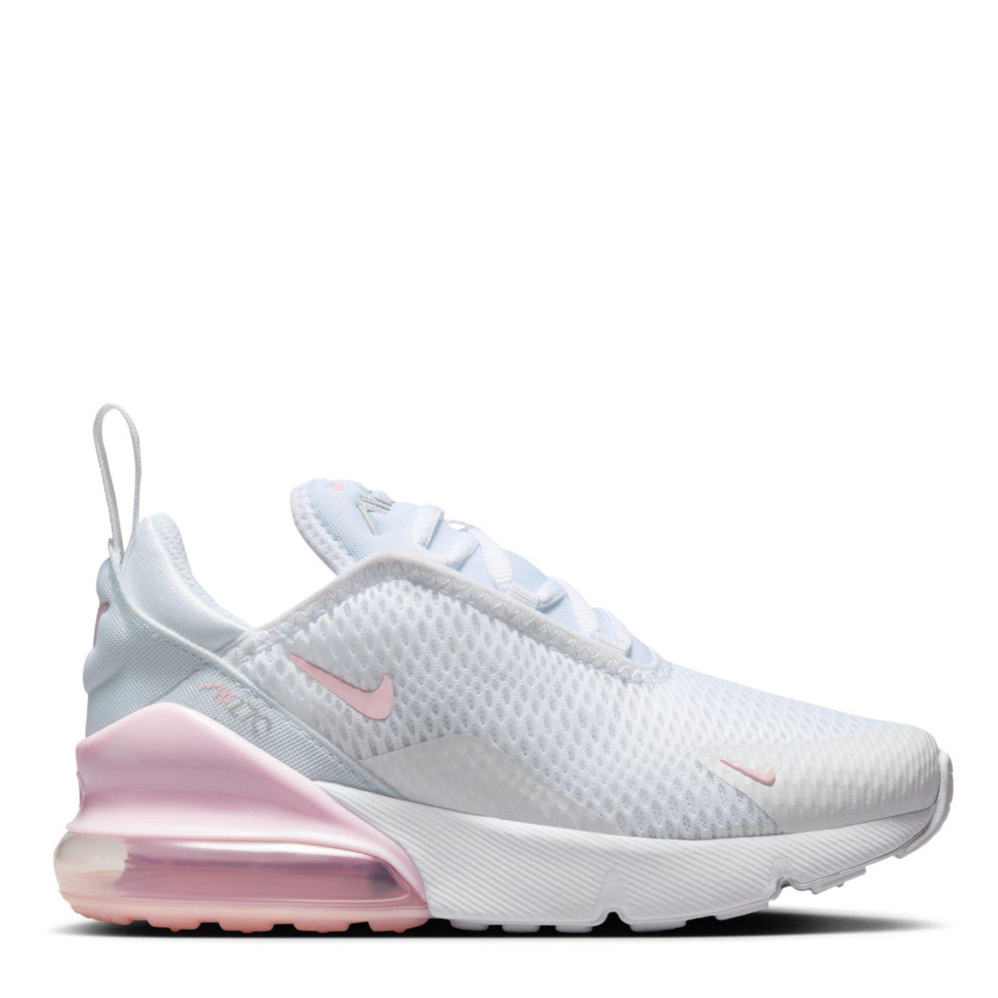 Wht/Pink/Grey - Nike - Air Max 270 Little Kids' Shoe - 1