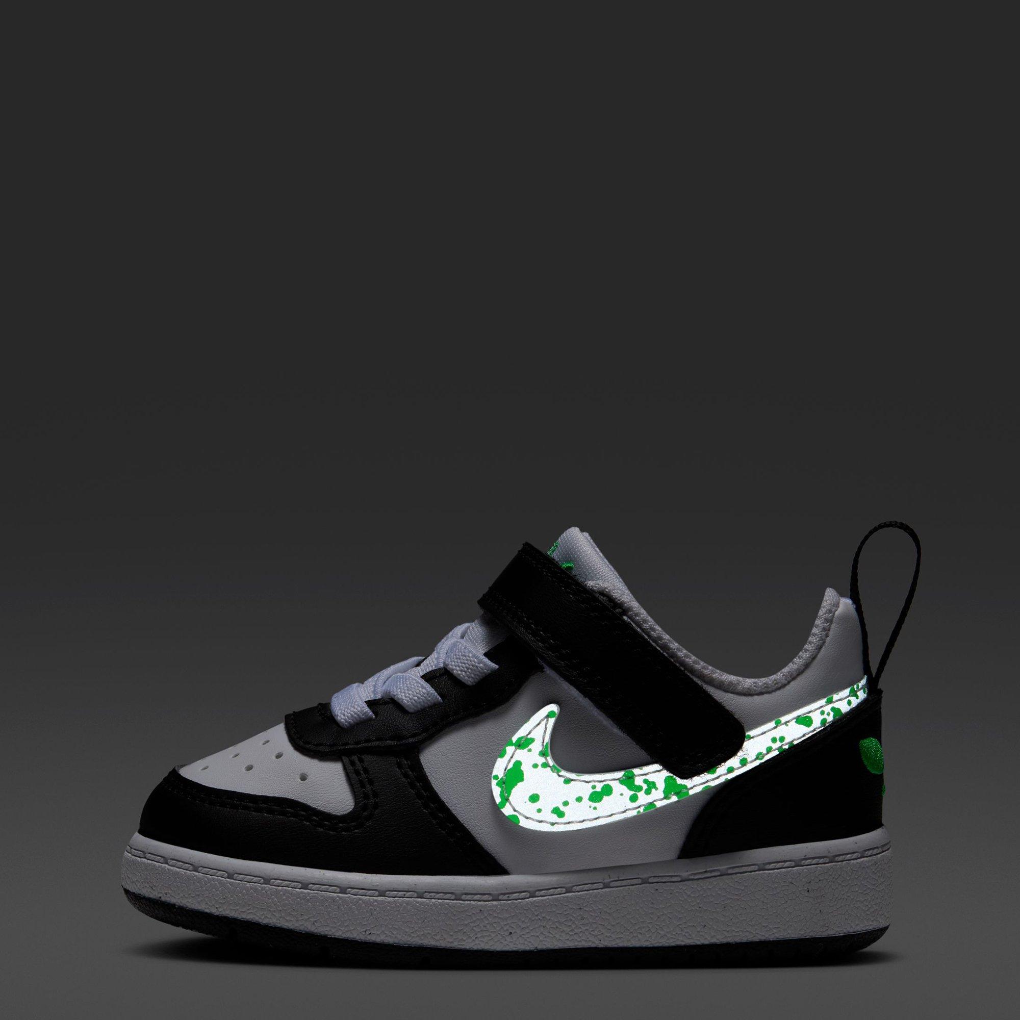 White/Sil/Green - Nike - Court Borough Low Infant Shoes - 3