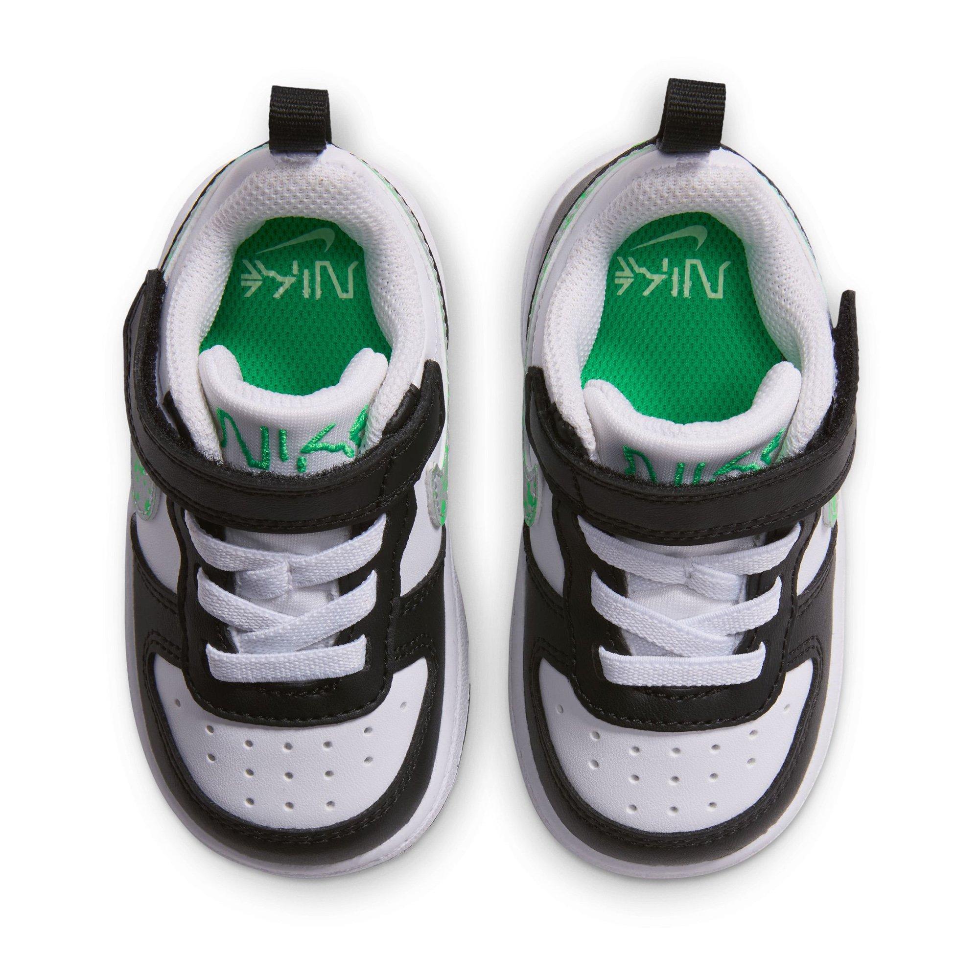 White/Sil/Green - Nike - Court Borough Low Infant Shoes - 5