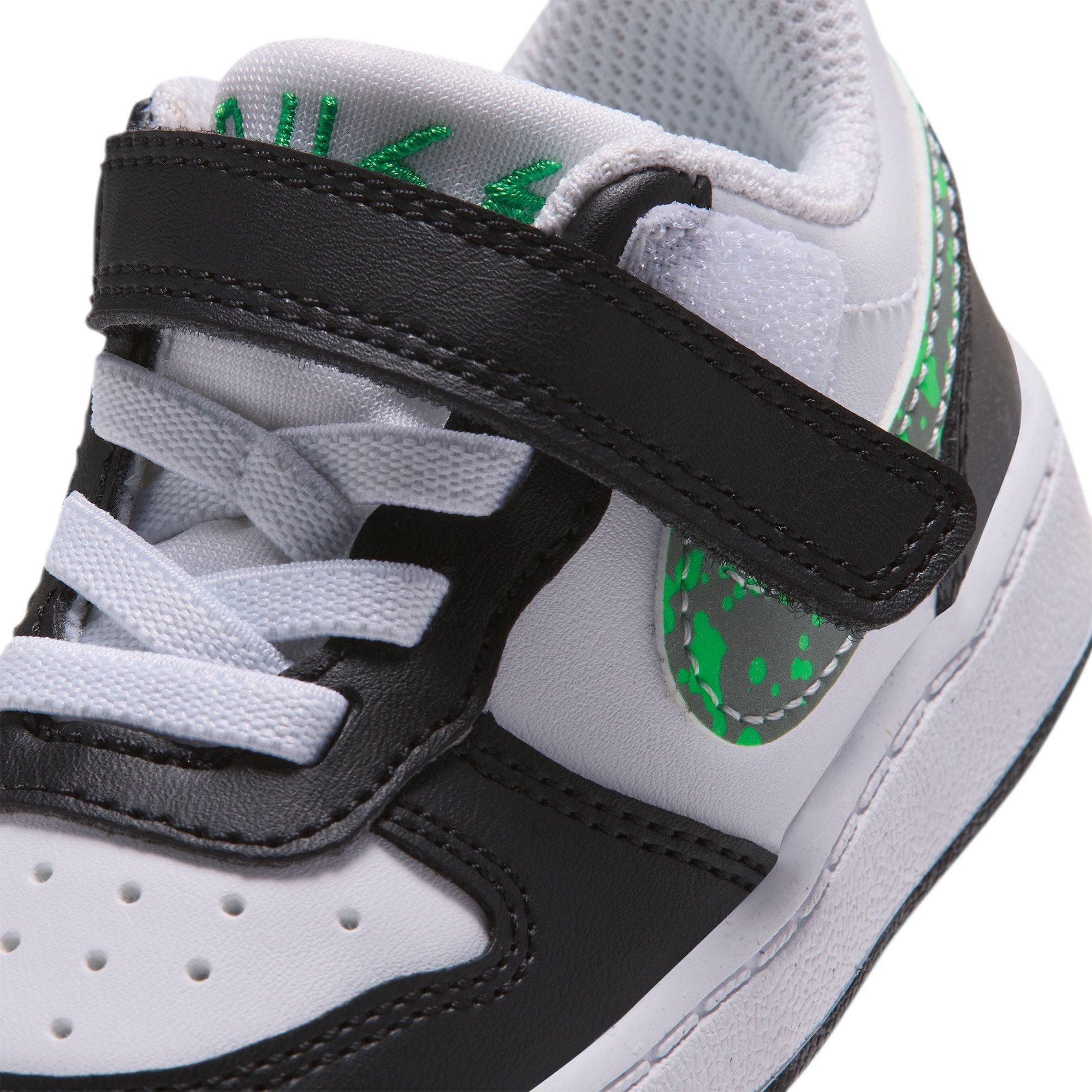 White/Sil/Green - Nike - Court Borough Low Infant Shoes - 8