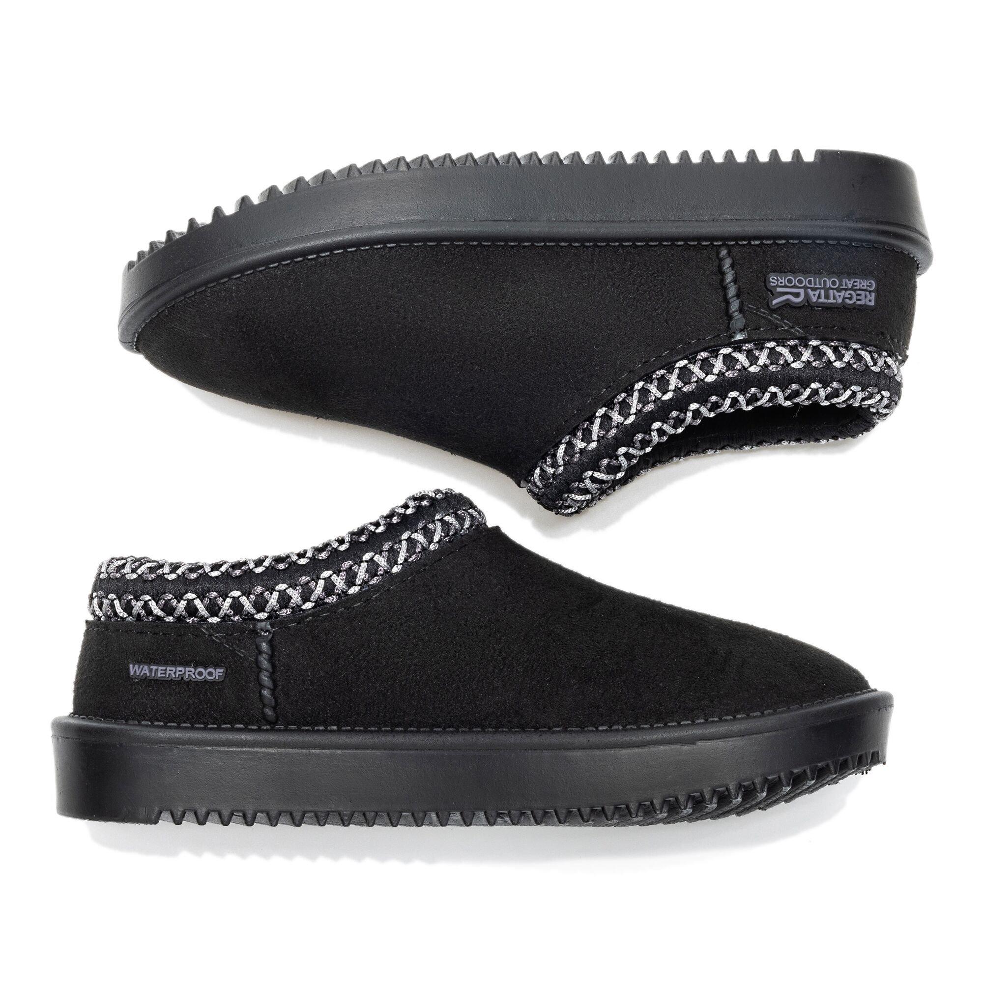 Black - Regatta - Kids Risley Mule Waterproof Lifestyle Shoes - 3