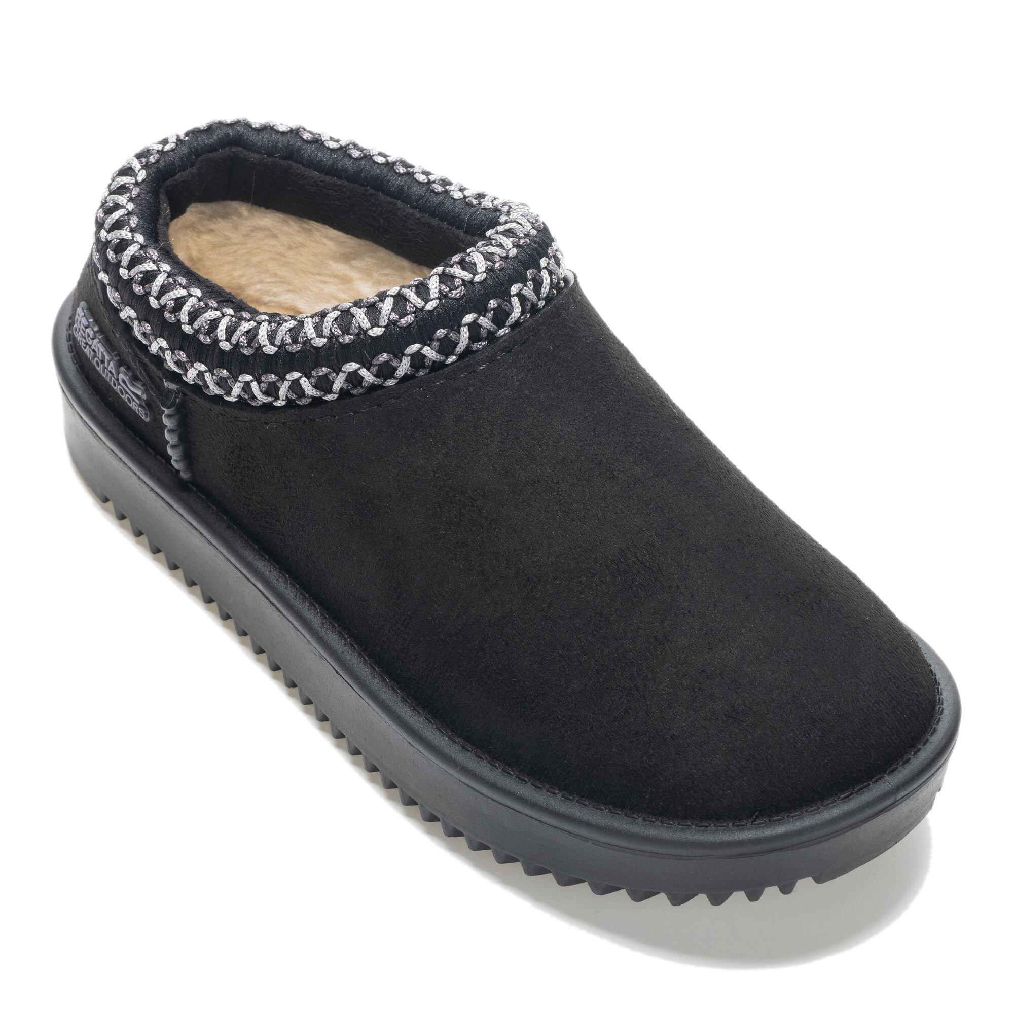 Black - Regatta - Kids Risley Mule Waterproof Lifestyle Shoes - 4