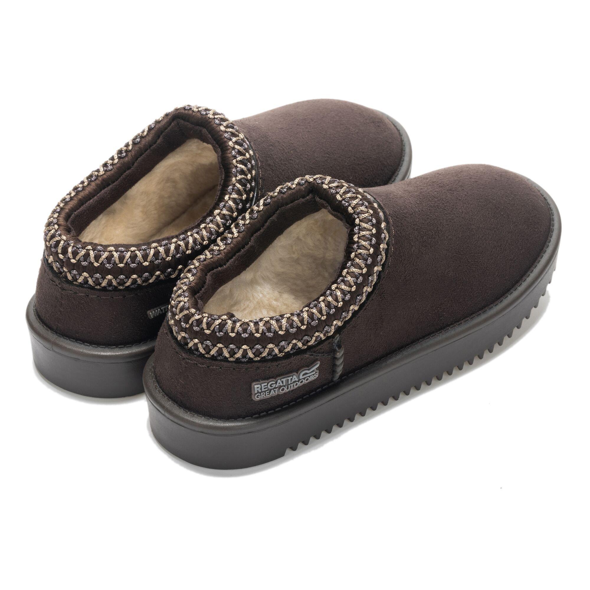 Chocolate - Regatta - Kids Risley Mule Waterproof Lifestyle Shoes - 2