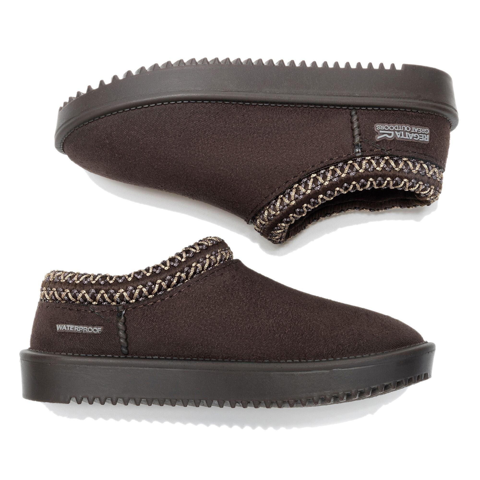 Chocolate - Regatta - Kids Risley Mule Waterproof Lifestyle Shoes - 3