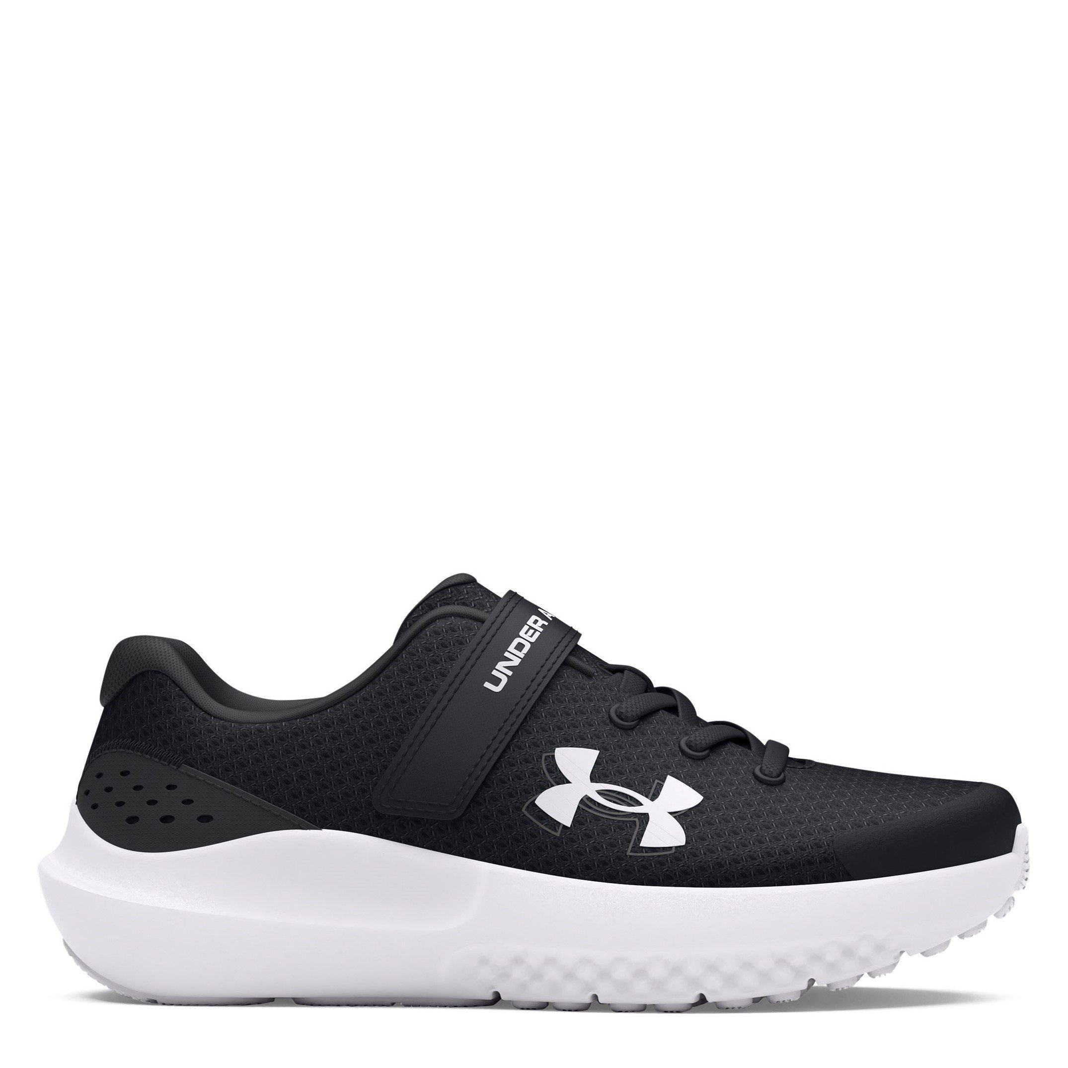 Black/White - Under Armour - Surge 4 AC Running Shoes Unisex Childrens - 1