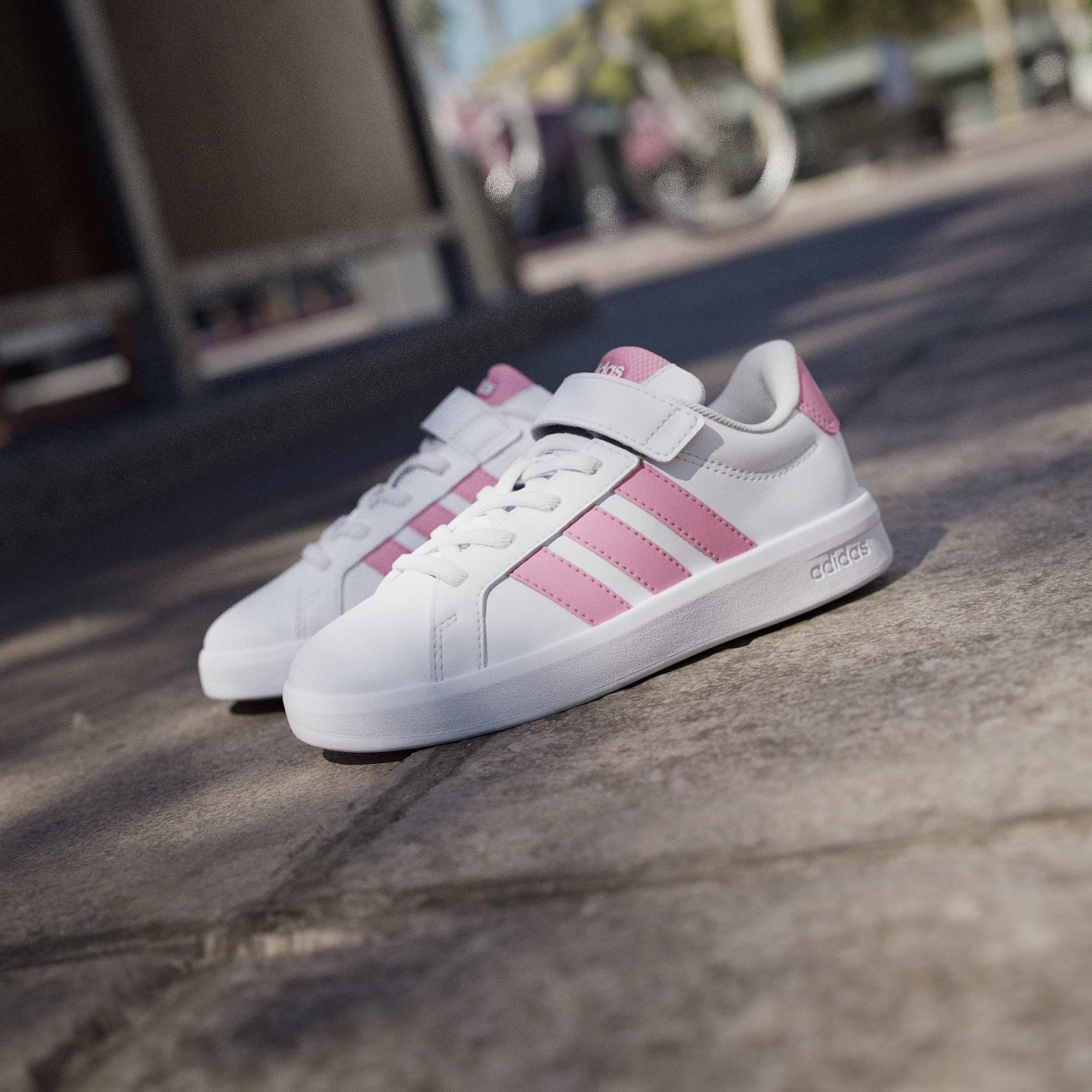 Ftwr White/Blis - adidas - Kids' Grand Court 3.0 Trainers - 15