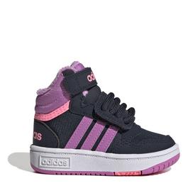 adidas Hoops Mid Lifestyle Ftwwht Strap Shoes Childrens