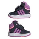 Legink/Beam - adidas - Hoops Mid Lifestyle Basketball Strap Shoes Childrens - 9