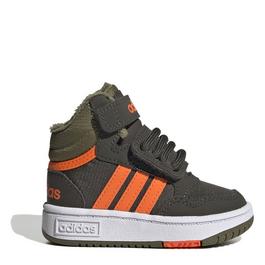adidas Hoops Mid Lifestyle Basketball Strap Shoes Kids Trainers Boys