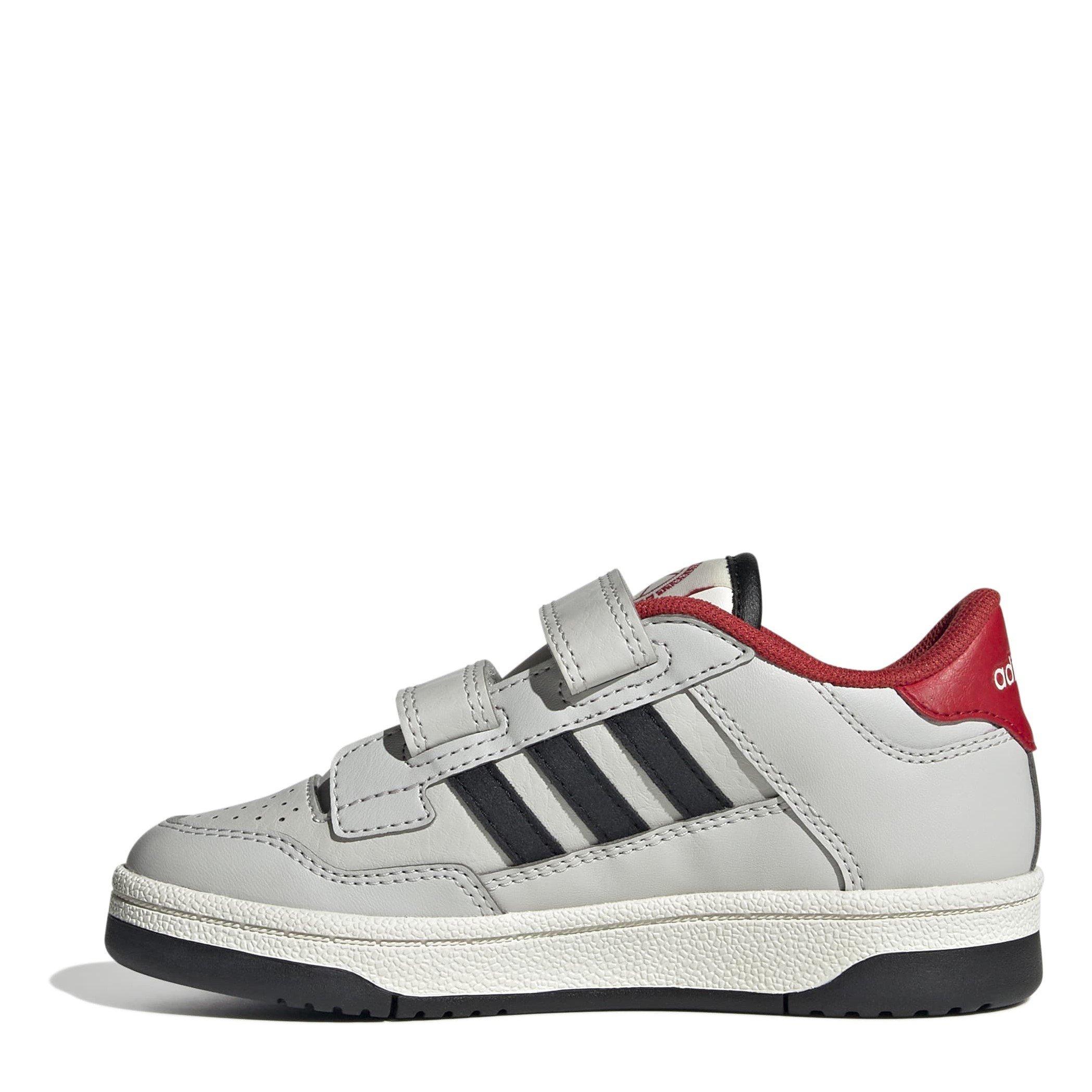 Sivo/Crno/Crveno - adidas - Rapid Court Shoes Childrens - 2