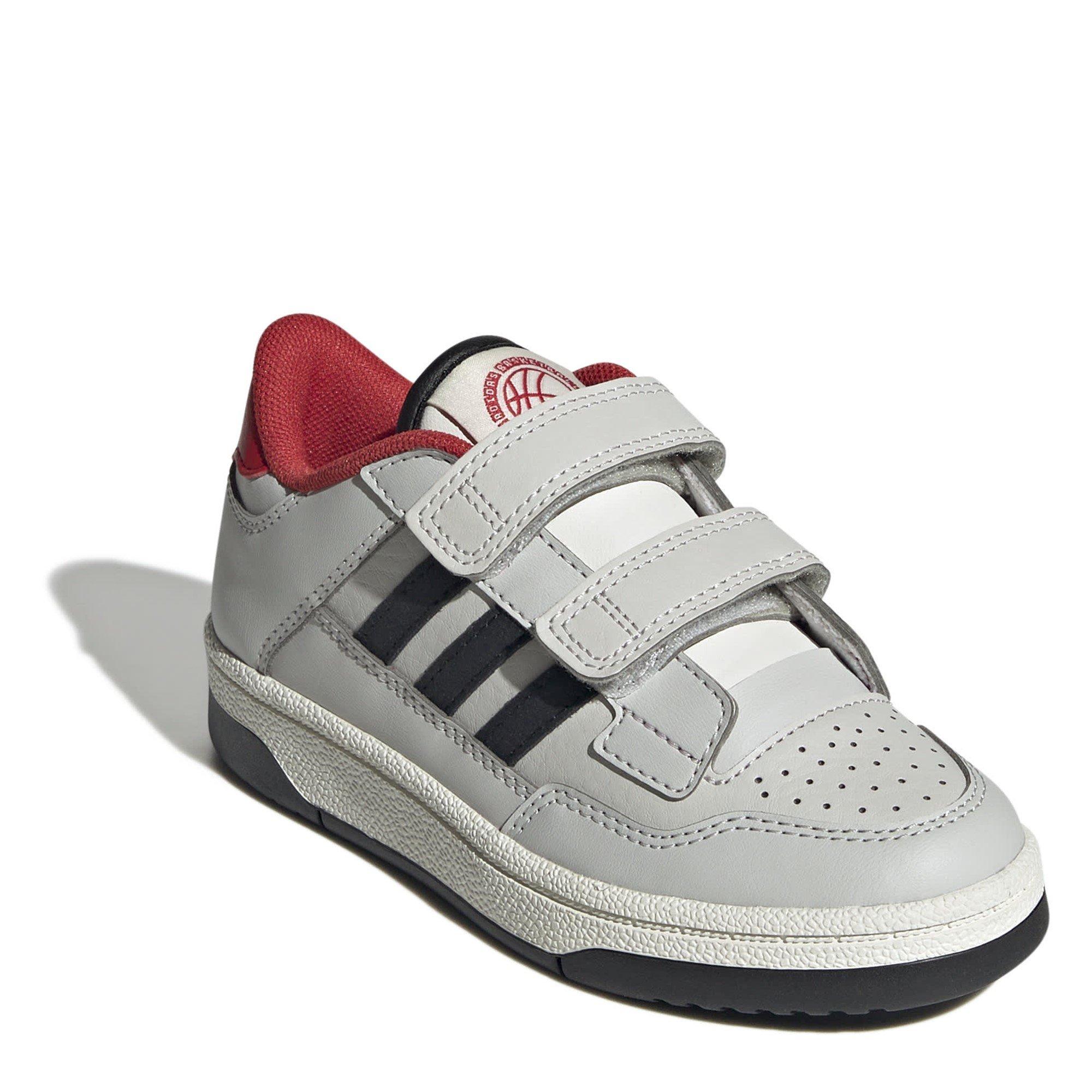 Sivo/Crno/Crveno - adidas - Rapid Court Shoes Childrens - 3