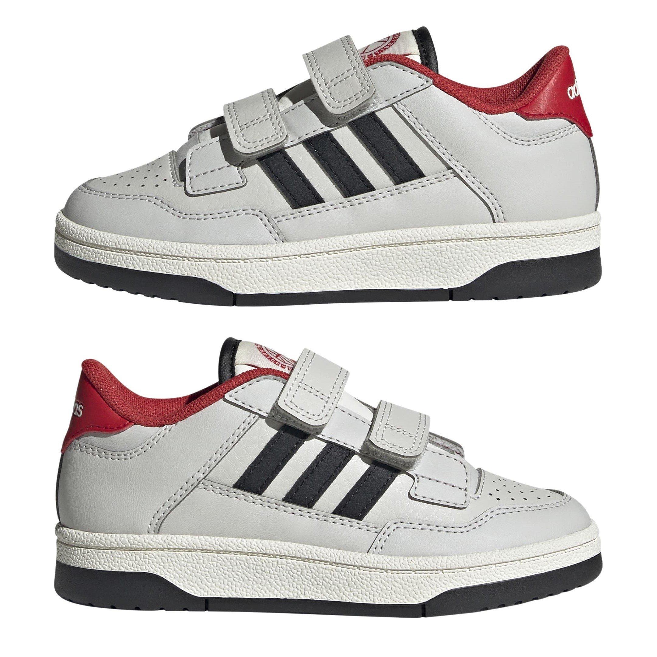 Sivo/Crno/Crveno - adidas - Rapid Court Shoes Childrens - 9