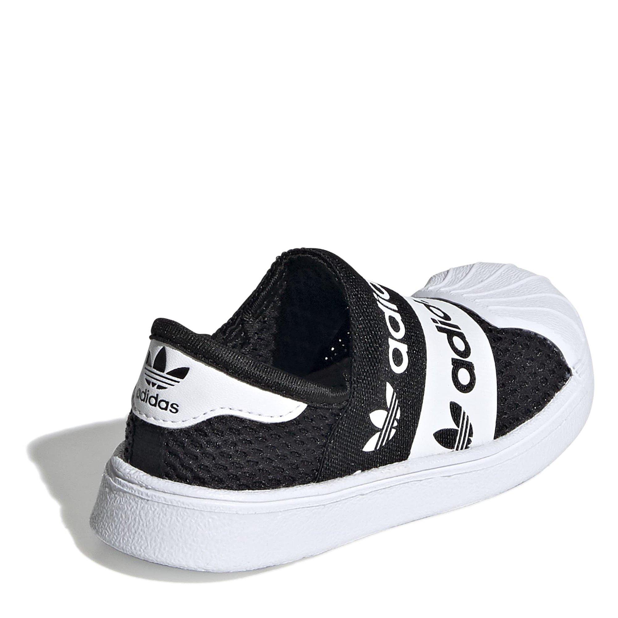 Wht/Blk - adidas Originals - Kids' SMR 360 Slip On EVA Casual Low-Top Trainers - 4