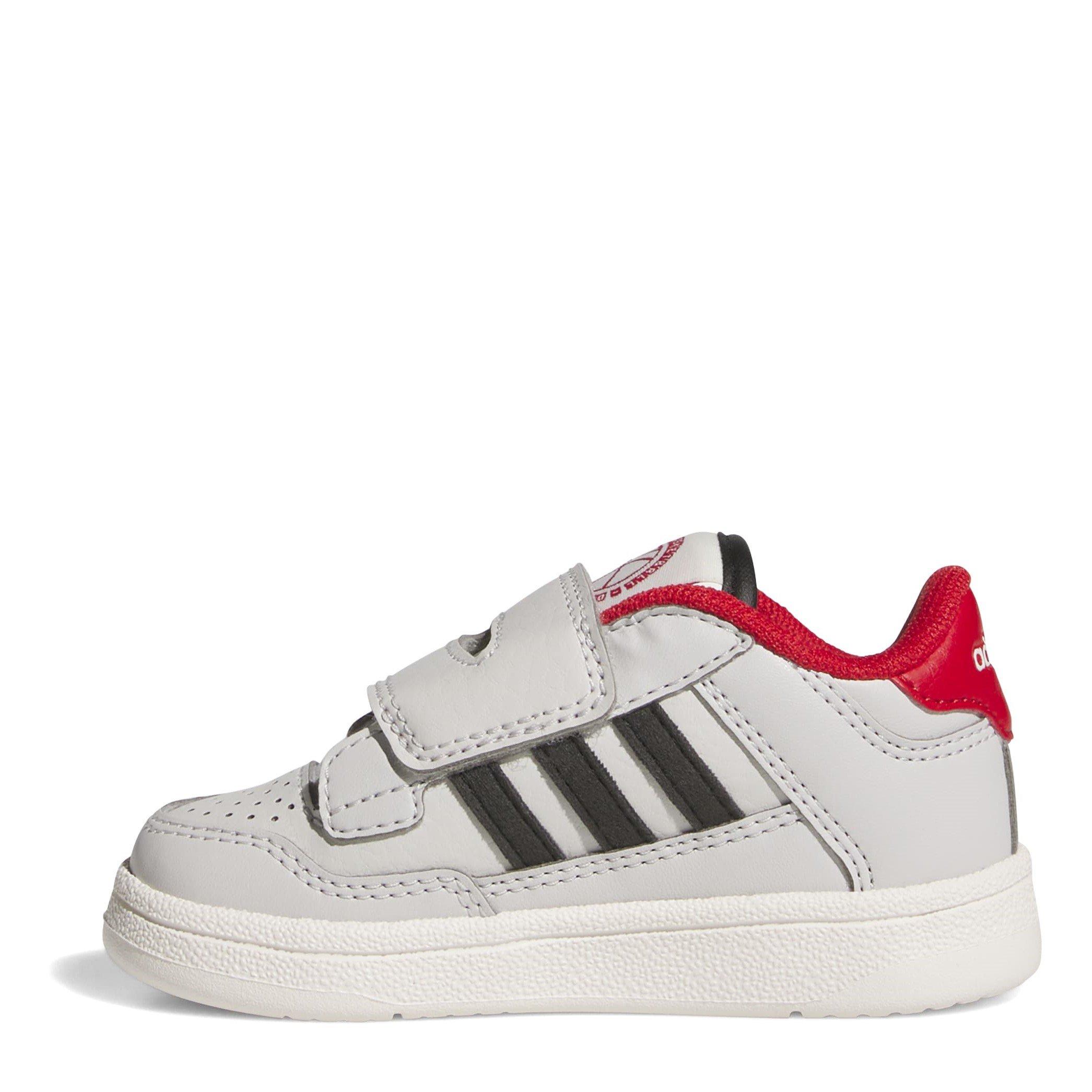 Grey/Blk/Red - adidas - Rapid Court Low Trainers Infants - 2