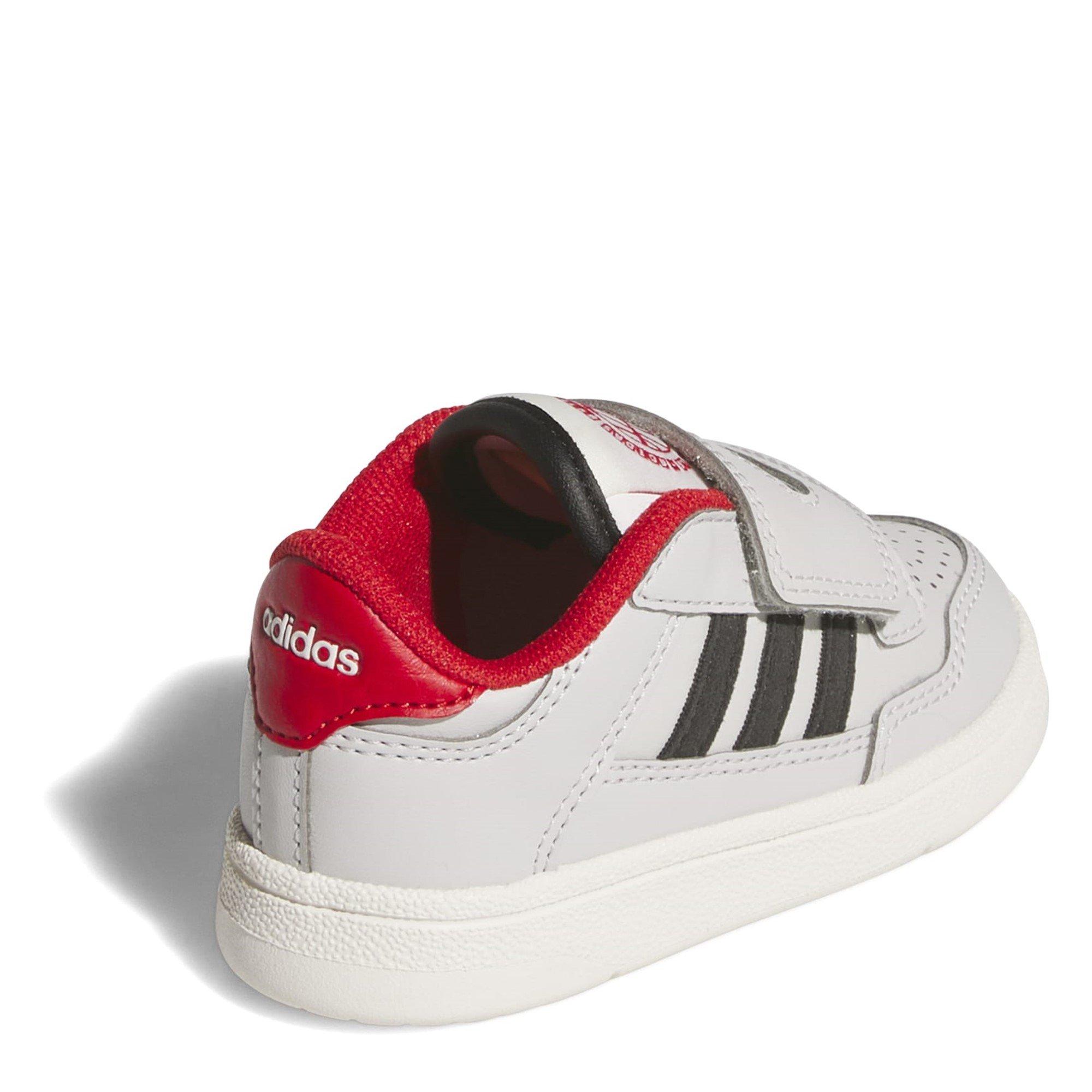 Grey/Blk/Red - adidas - Rapid Court Low Trainers Infants - 4