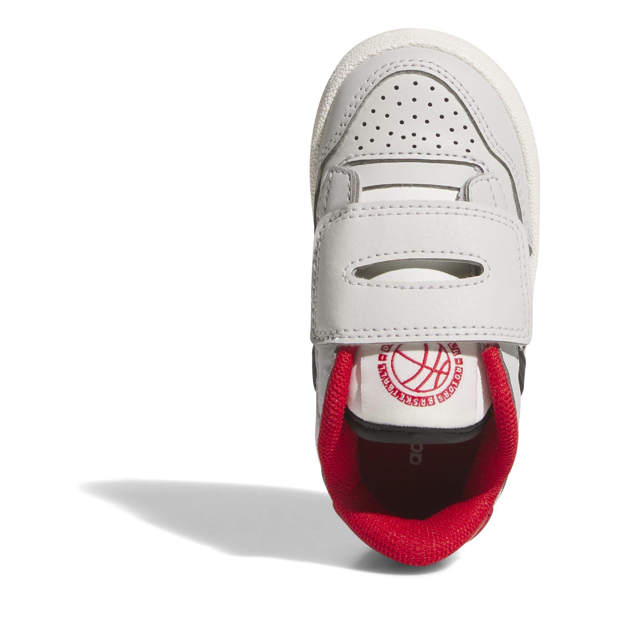 Grey/Blk/Red - adidas - Rapid Court Low Trainers Infants - 5